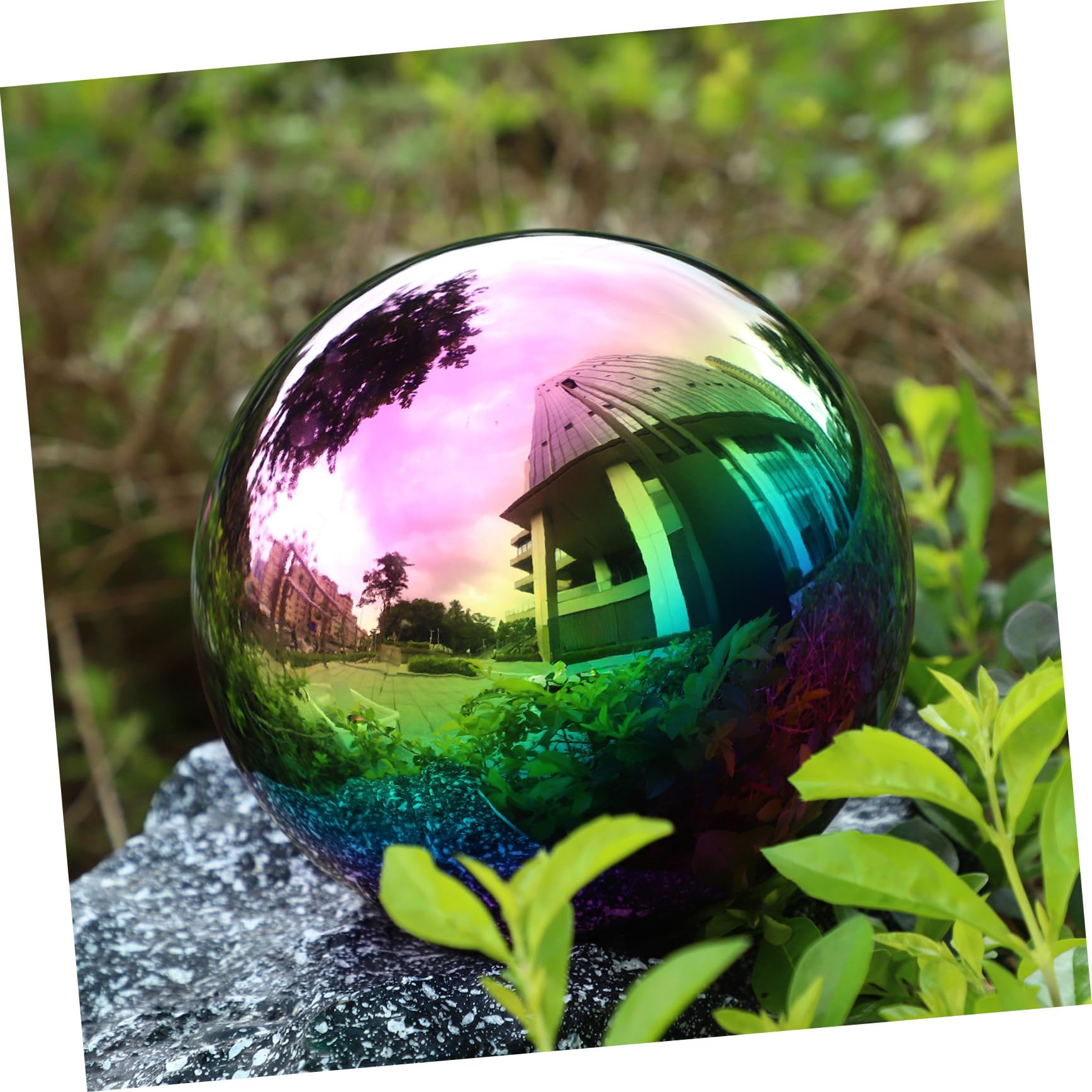 BESPORTBLE 6St reflektierender Ball im Freien edelstahlkugeln Dekoration Schlafzimmer Rasendeko aus Metall Rasendekorationen im Freien Ornament Christbaumschmuck blickende Sphären Spiegelball