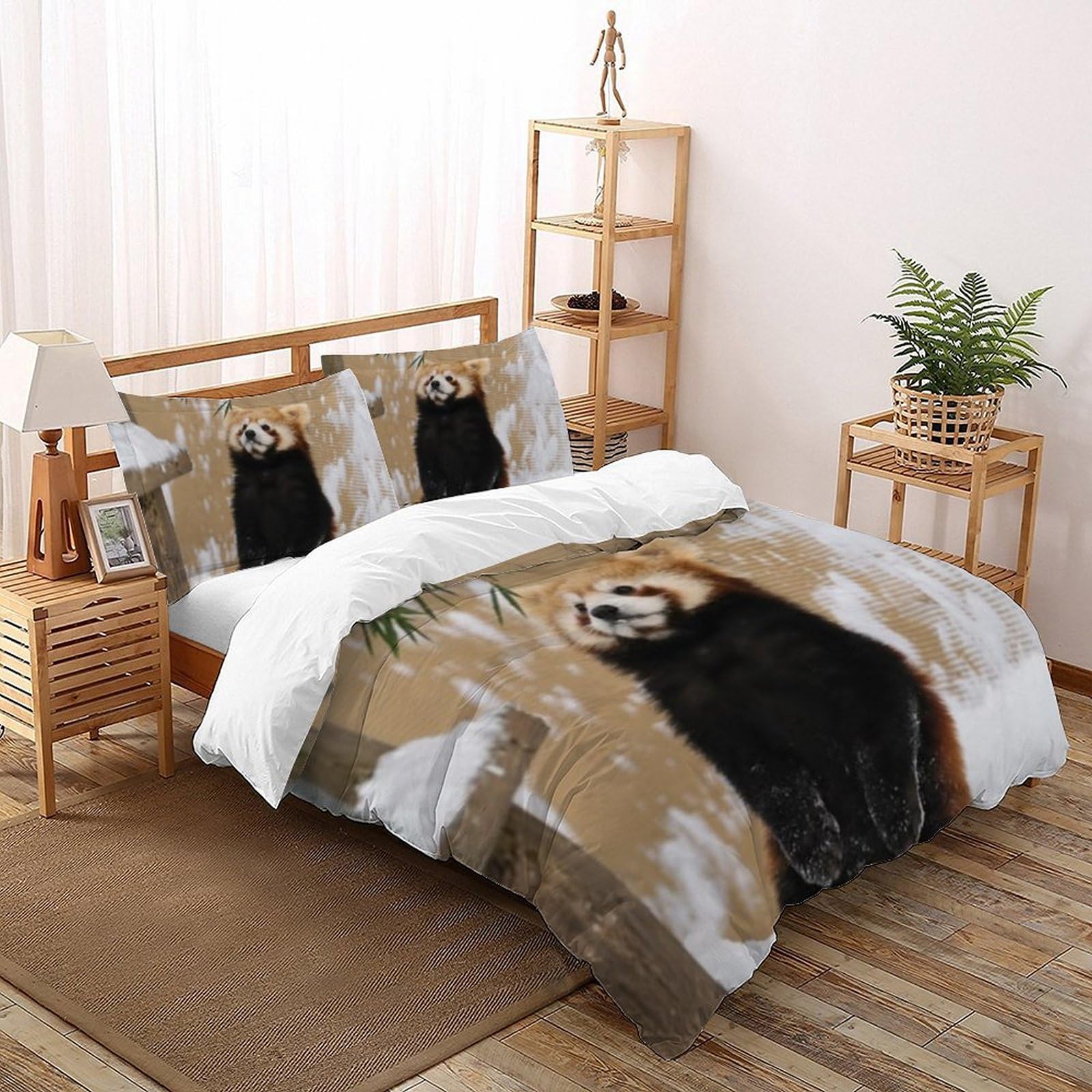Housse de couette couette super king raton laveur microfibre zippée