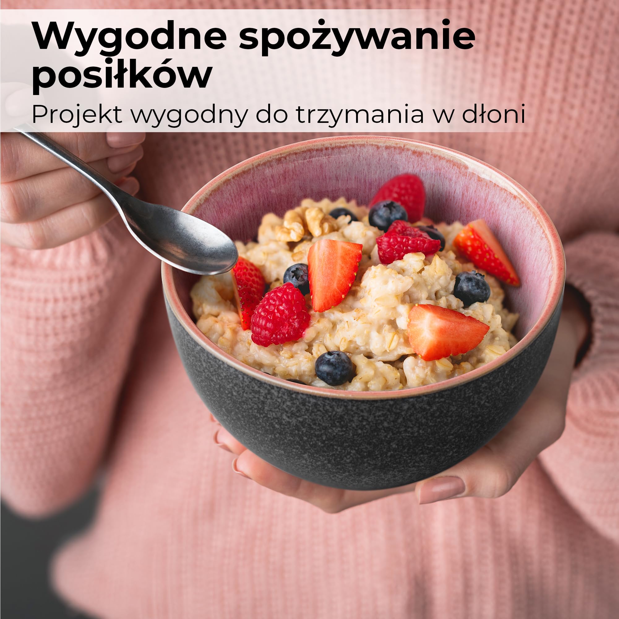 MIAMIO – 750 ml, zestaw 6 misek, ceramiczne, do sałatki, zupy, płatków śniadaniowych, kuchni, ryżu – nadają się do mikrofalówki, zmywarki i piekarnika – kolekcja Las Palmitas
