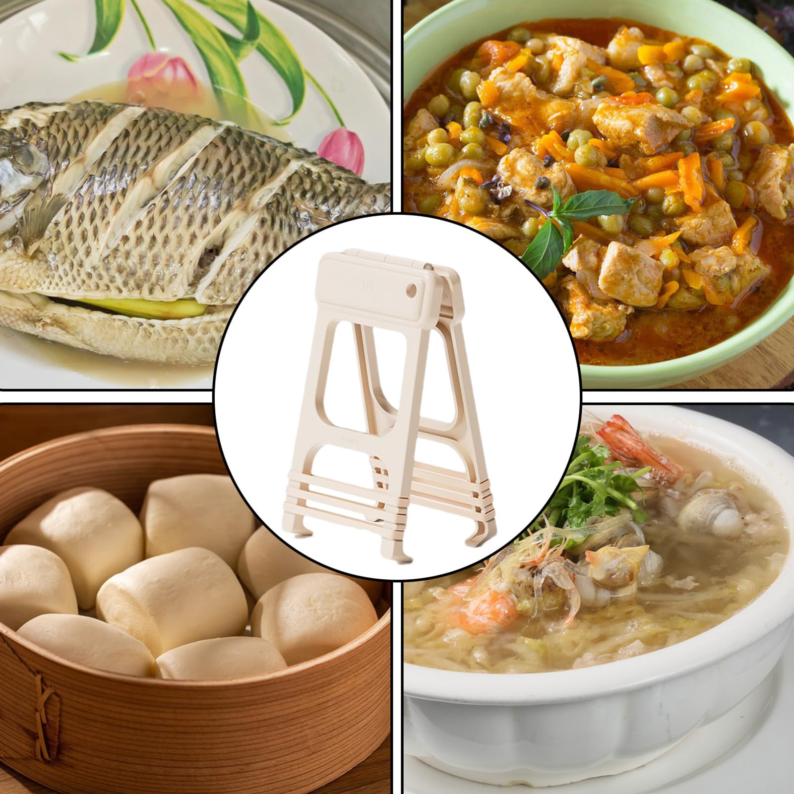 Pinze Per Pentole In Acciaio Inox - 2 Pezzi Antiscottatura Per Padelle, Ciotole E Barattoli - Foto 7