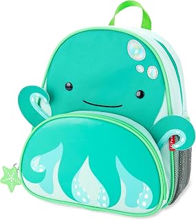 Skip Hop Zoo Octopus Kids Backpack - 12 Inch Preschool Bag for 3+ Years, Durable Padded Straps & Organized Pockets