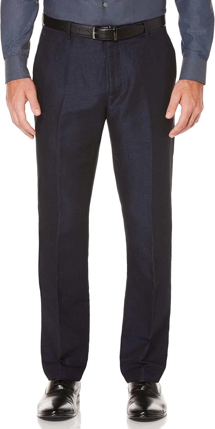 Perry Ellis - Brandclub - Perry Ellis Men's Essentials Linen Dress Pant,  Modern Fit, Solid Twill, Lightweight (Waist Size 29-42)