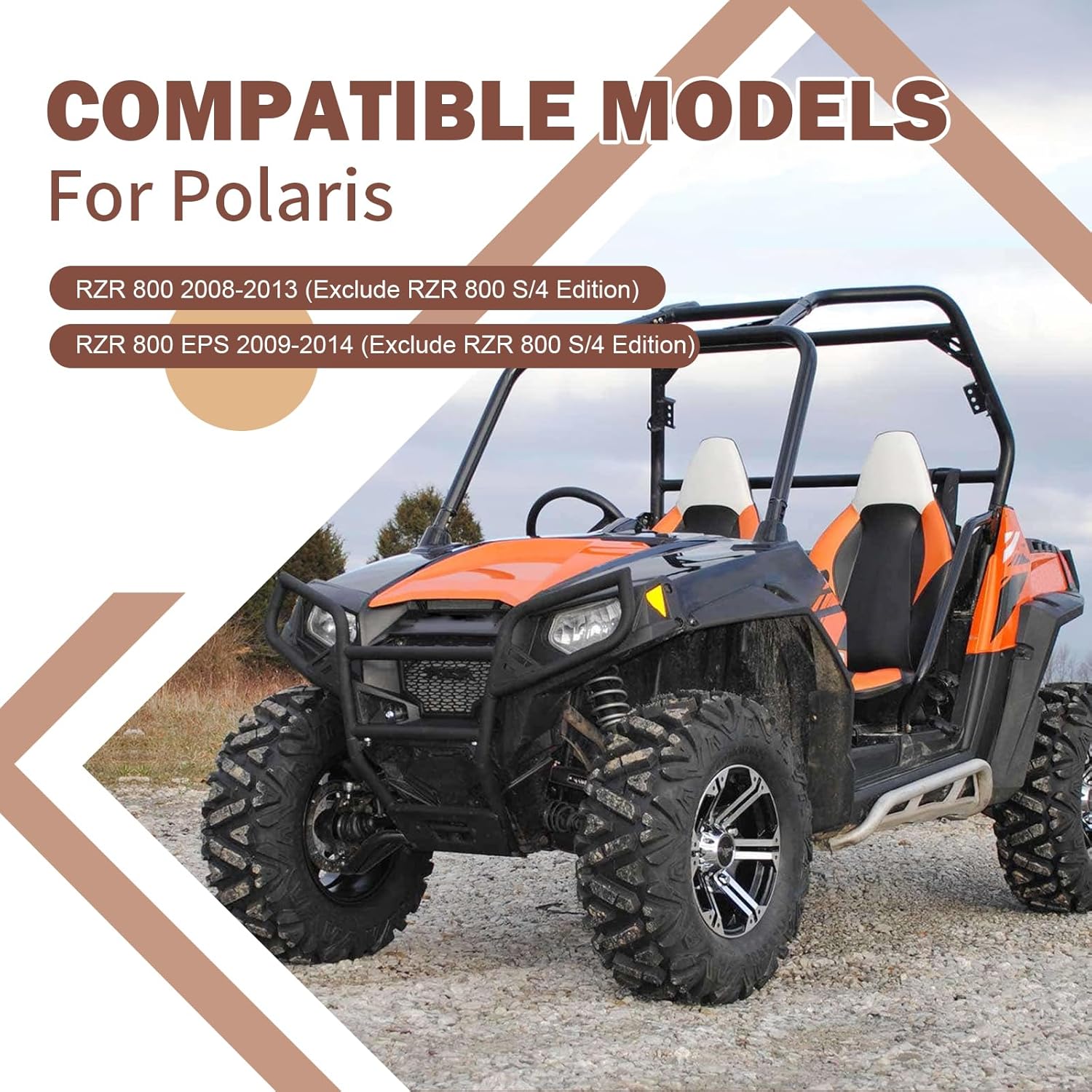 Rear Suspension Stabilizer Sway Bar for Polaris RZR 800 2008 2009 2010 2011 2012 2013 2014 (No RZR 800 4/S) 1015480-458