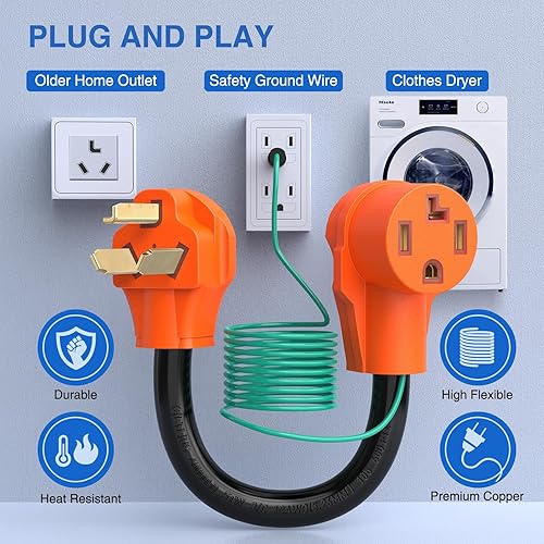 Miniatura 98 de Nilight Cable adaptador de cargador EV de 50 amperios a 50 amperios de 4 clavijas de cobre puro 250 V para soldador, conversión de enchufe Enchufe