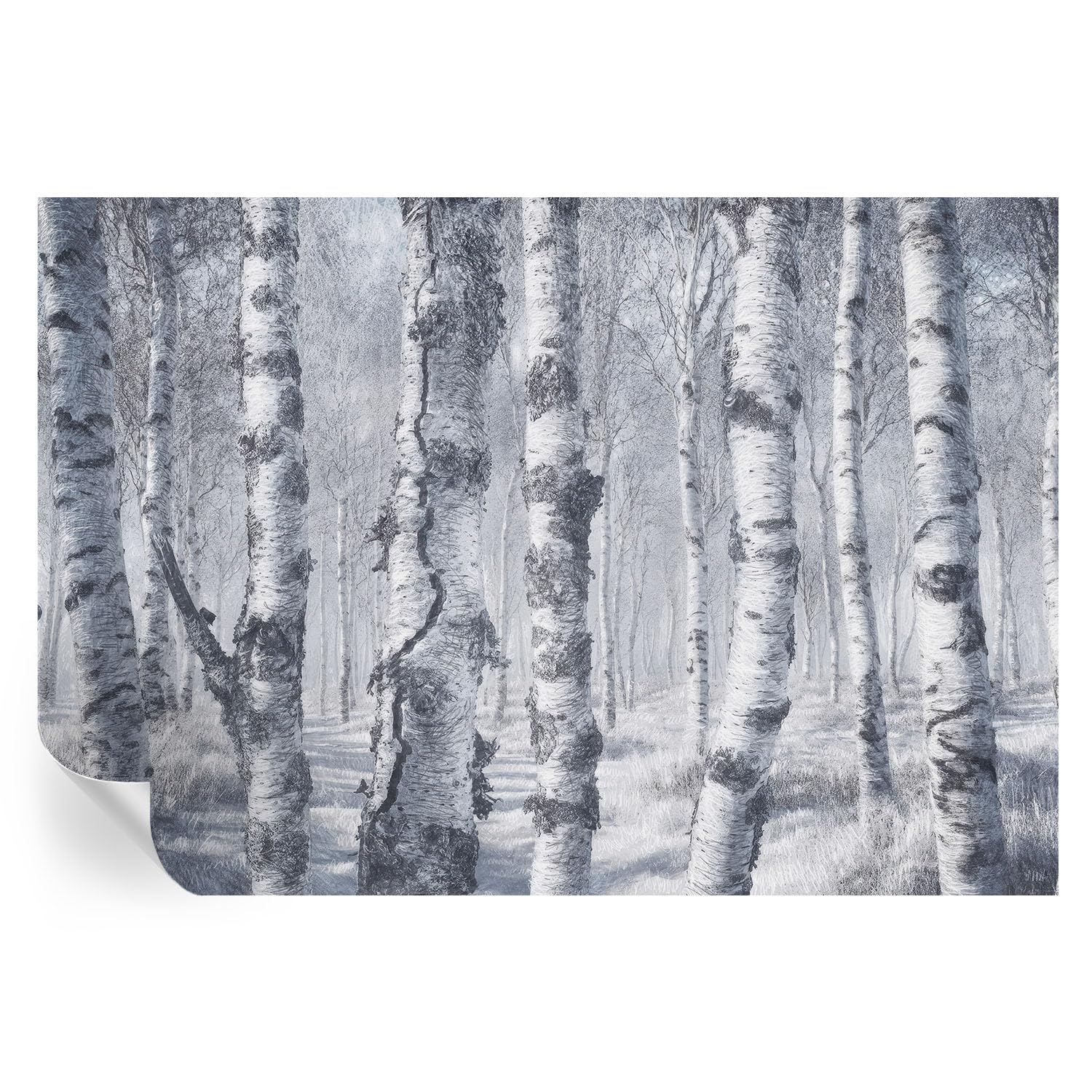 Adornos de pared autoadhesivos para tapar manchas con estampados de paisajes de invierno