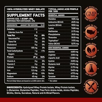 Hydrolyzed Whey Protein Isolate 5lbs (Chocolate Deluxe)