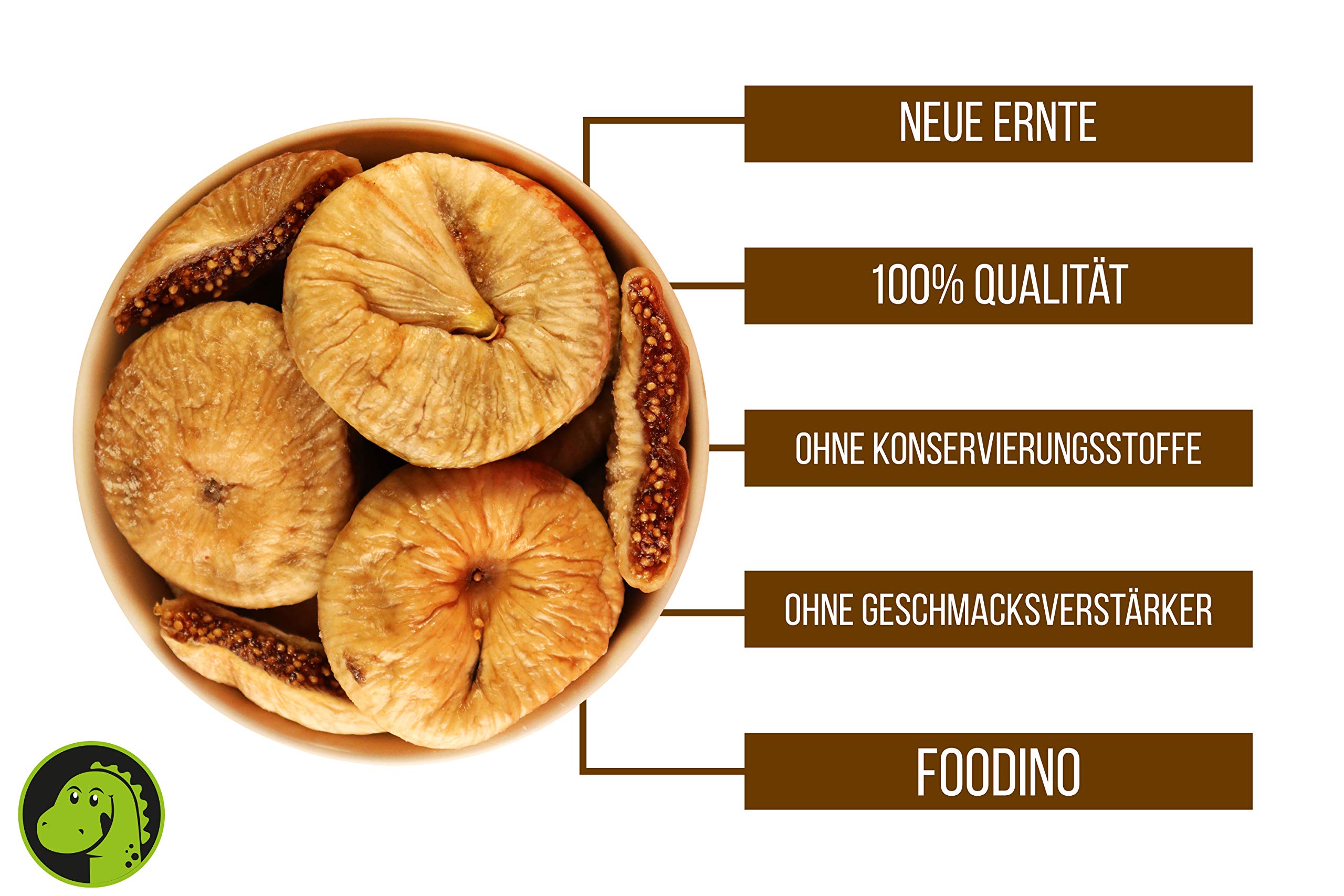 FOODINO 2,5kg Feigen getrocknet naturbelassen ungeschwefelt ganz