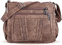 ELDA Crossbody Bag for Women: Soft PU Leather Multi-Pocket Shoulder Purse, Lightweight Organizer Handbag