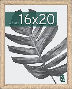 MCS Studio Gallery 16x20 Poster Frame Natural Woodgrain, Vertical & Horizontal Wall Hanging Large Picture Frame for Photos, Posters & Art Prints (1-Pack)