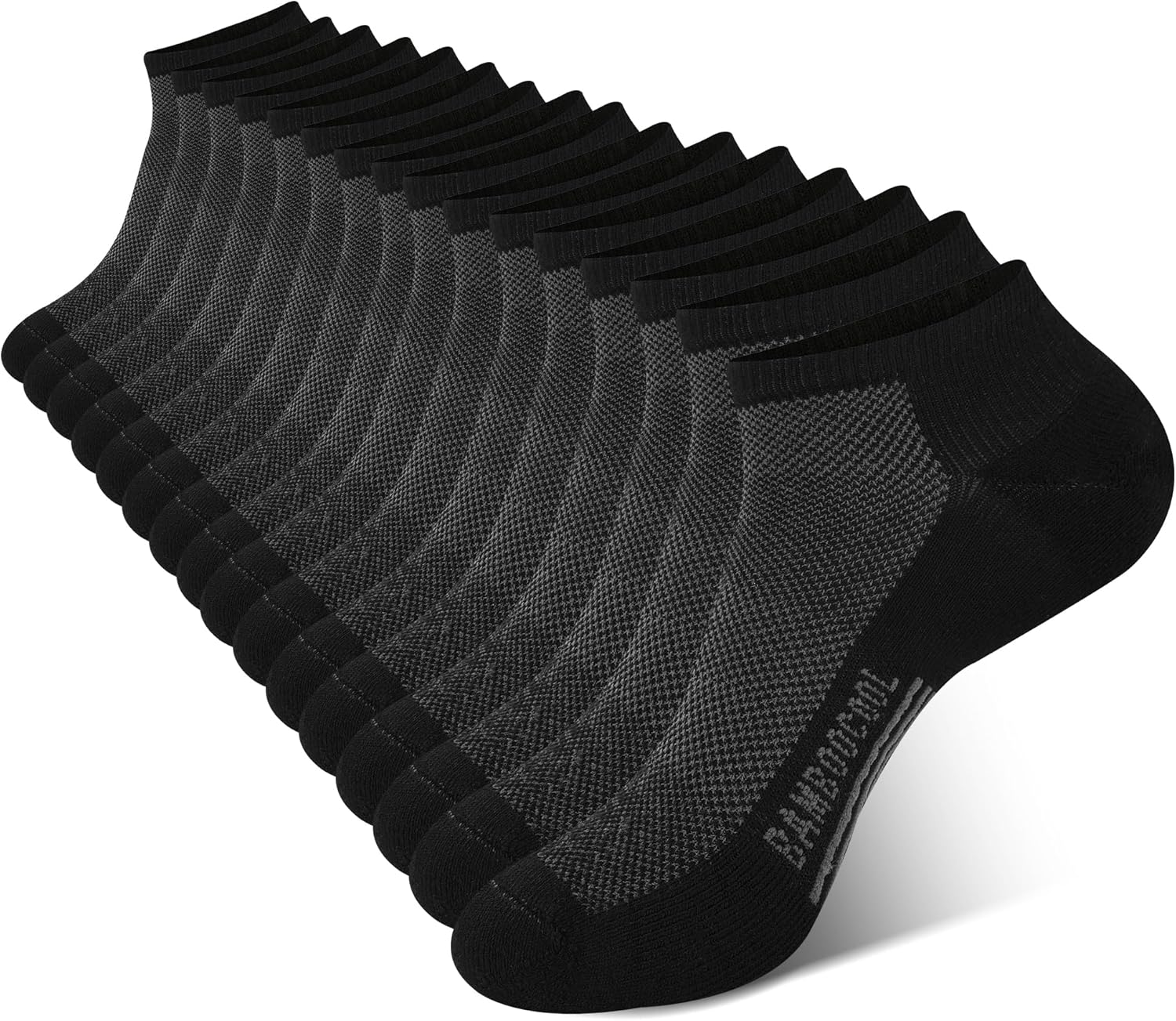 BAMBOO COOL Men's Athletic Ankle Socks Cushioned Moisture Wicking