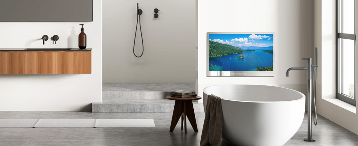 Amazon | ELECSUNG 43V型 浴室テレビおおタッチスクリーン風呂テレビ