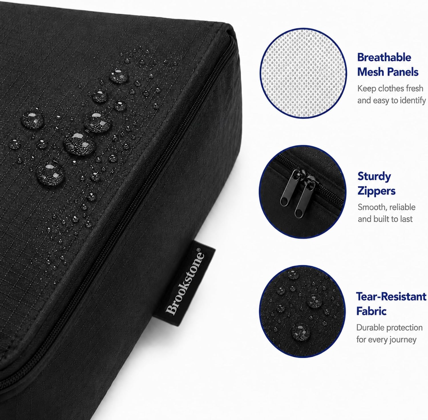 Brookstone Compression Packing Cubes, 6 Piece, Lightweight image 4