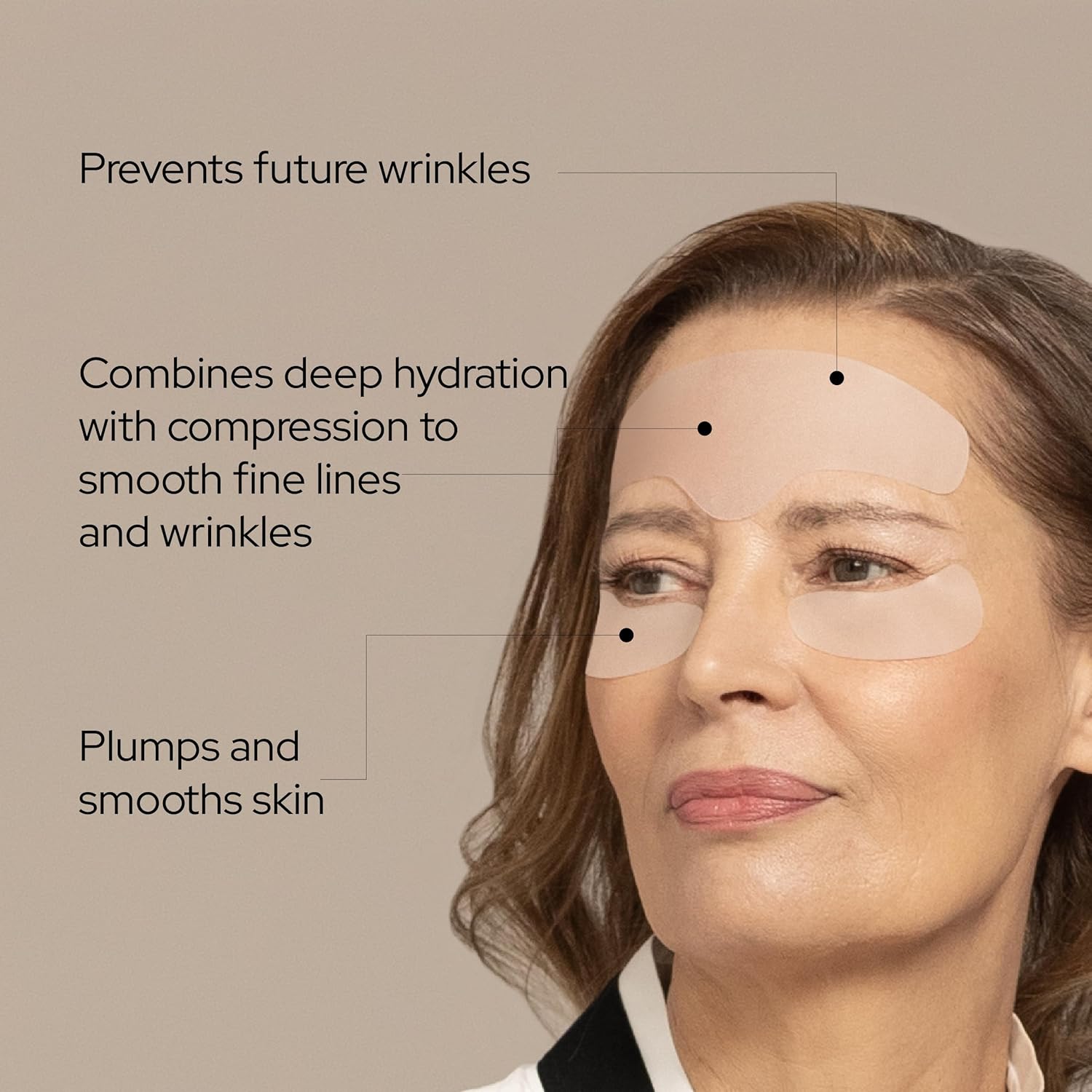 SiO Beauty FaceLift - Reusable Anti-Wrinkle Patches for Neck, Forehead, Eye & Smile - Overnight Smoothing Silicone for Fine Lines, Wrinkles, and Aging