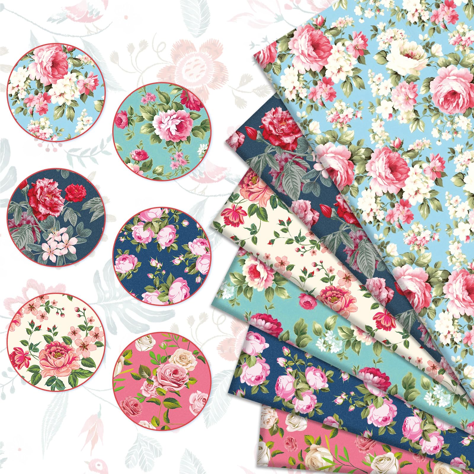 1点物⭕️お安く!◎Custom Vintage Fabric◎AR 9.75 Amazon.com: JarThenaAMCS 6Pcs Vintage Floral Cotton Fabric