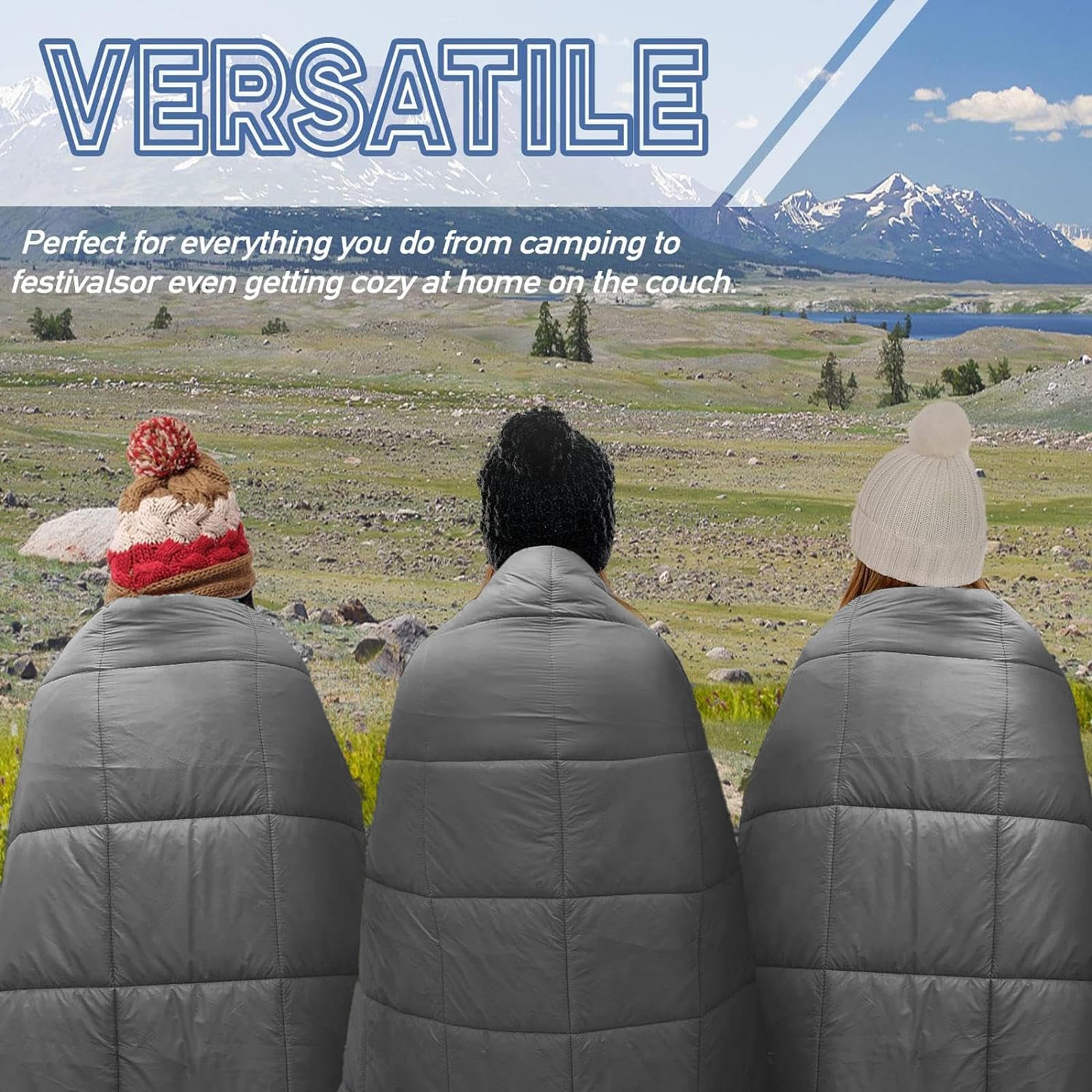 Coperta Da Campeggio In Piumino Leggera E Pieghevole – Impermeabile E Calda Per Esterno 200x140 Cm