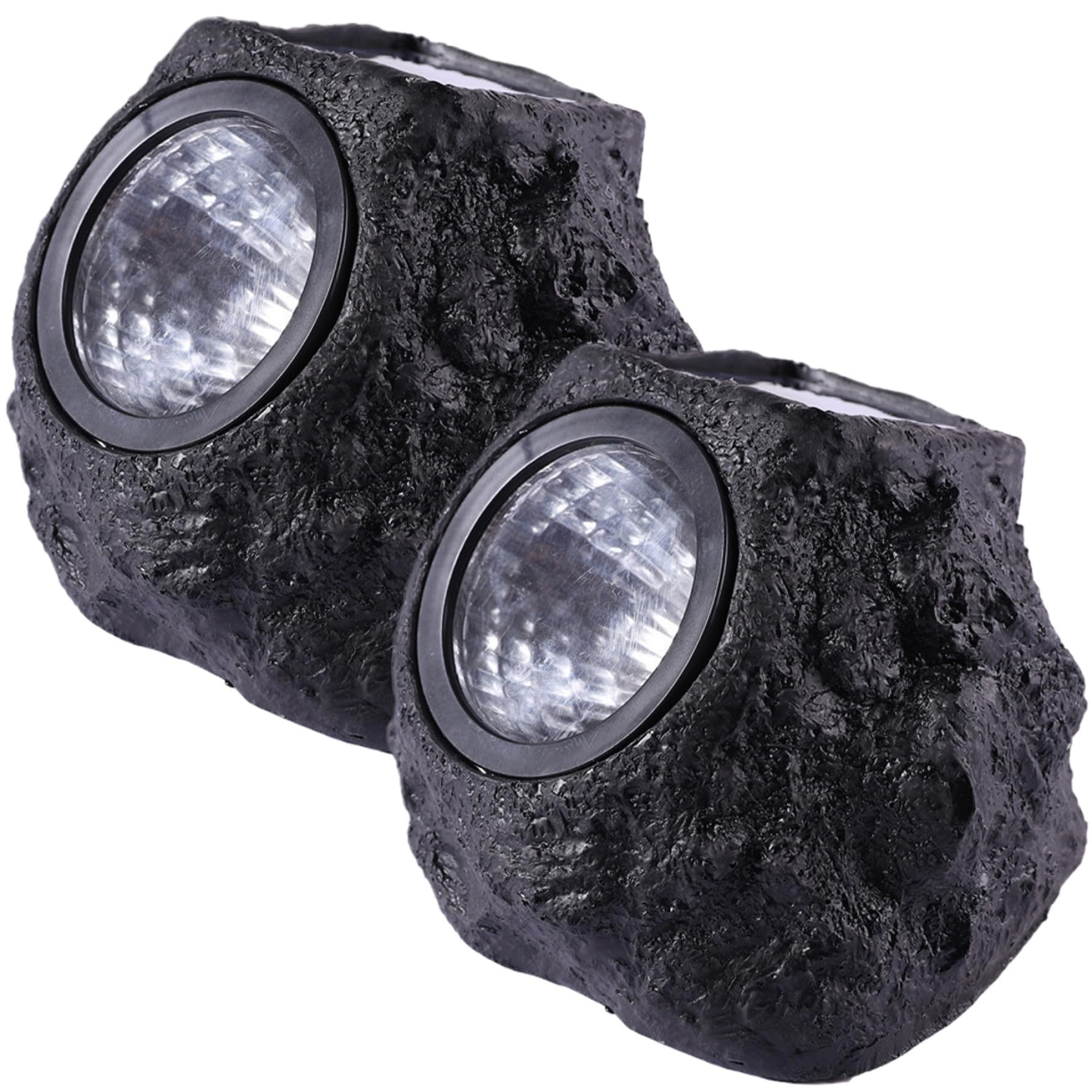 Uanqfegy Solar Rock Light - 2PCS Waterproof Stone Spotlight for Garden