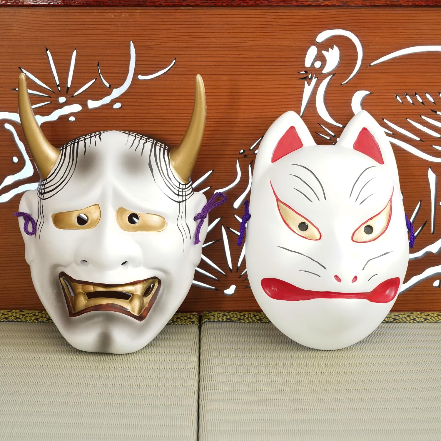 MASCHERA HANNYA GIAPPONESE Ferro Noh Artigianato Tradizionale Giappone