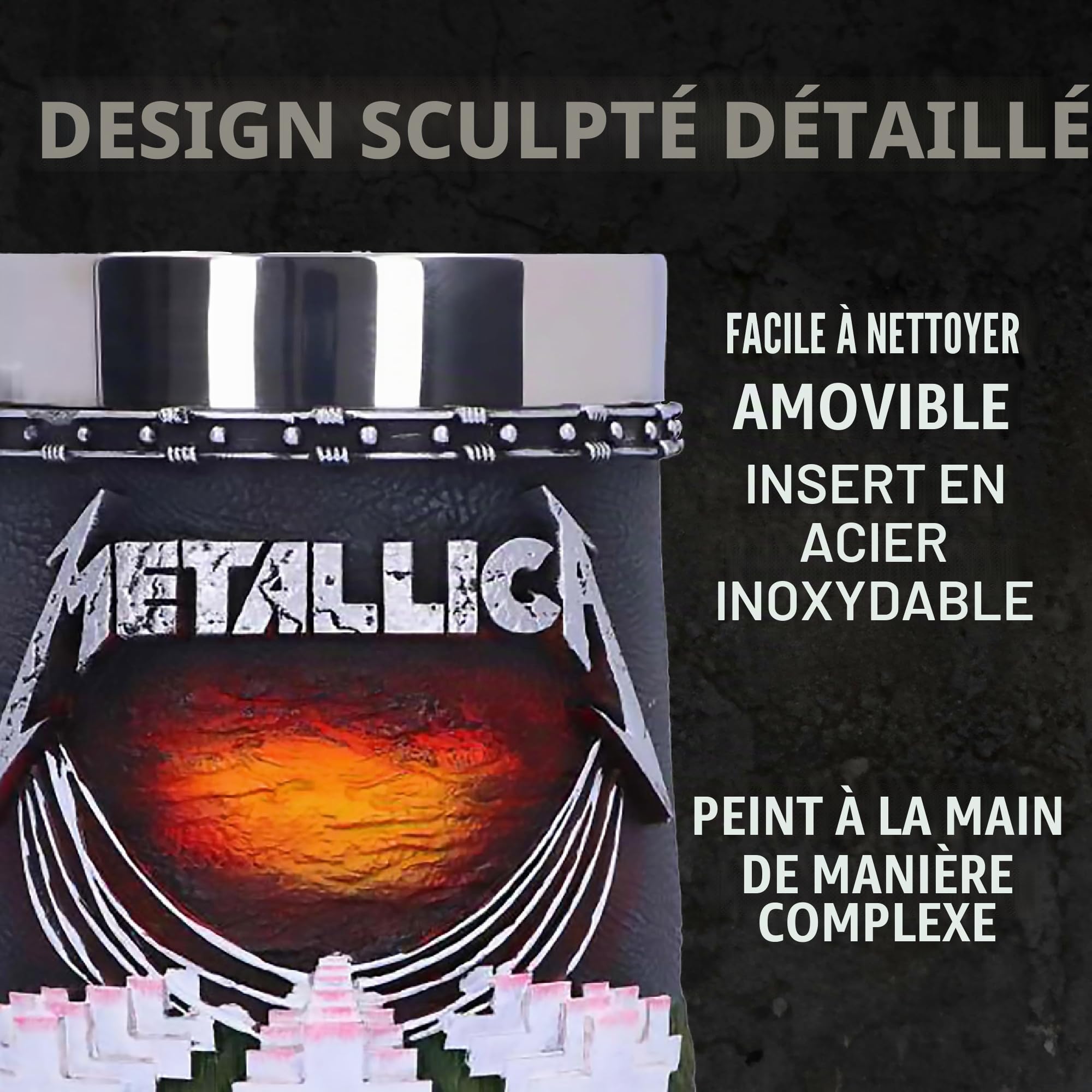 Nemesis Now Metallica-Master of Puppets Chope en résine Noir