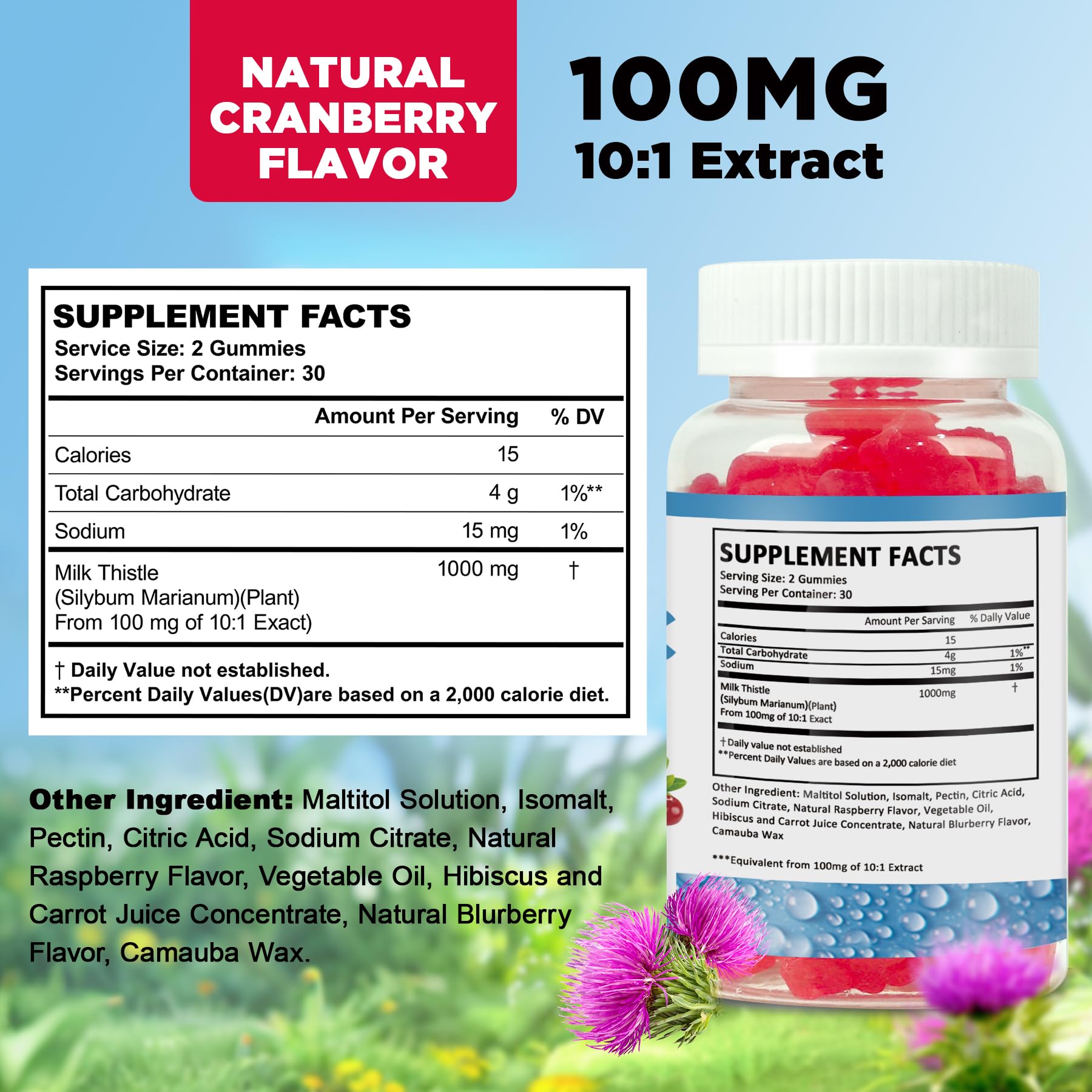 Diuretic Retention Gummies for Water Retention & Bloat, Herbal Diuretic Water Away Gummies with Milk Thistle for Digestion, 60 Count Sugar-Free Vegan Fluid Balance Gummy for Men and Women — Amazon image 5