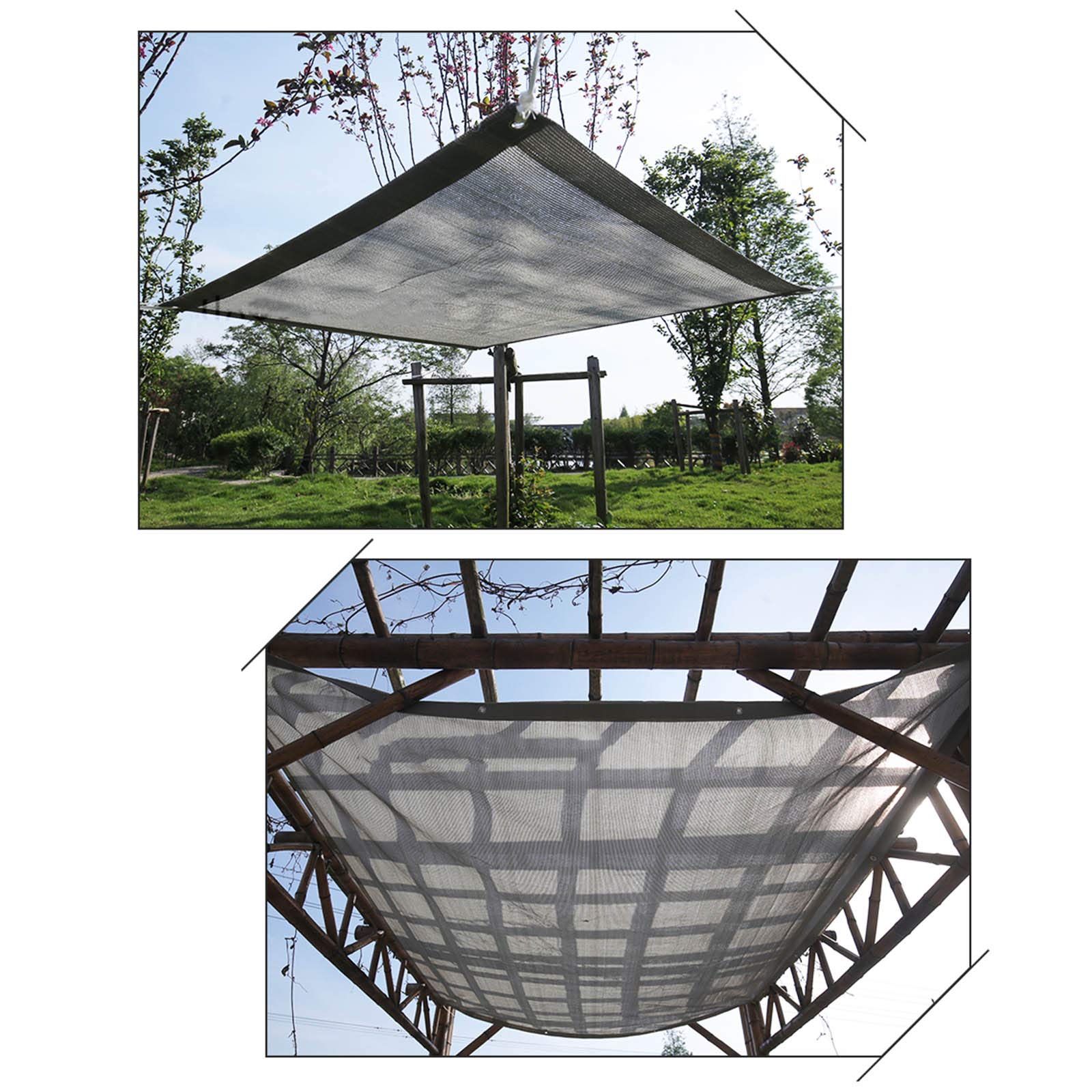 Graues Schattiernetz Sonnensegel 2x3m  Wasserdurchlssiges UV-Schutz Netz  Fr Garten, Terrasse & Auto
