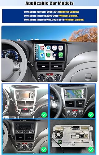 Miniatura 2 de CAMECHO 4+128 GB Radio de coche estéreo para Subaru Forester Impreza 2008-2012, 9 "Incell 1280 * 720 unidad principal de pantalla táctil con Android