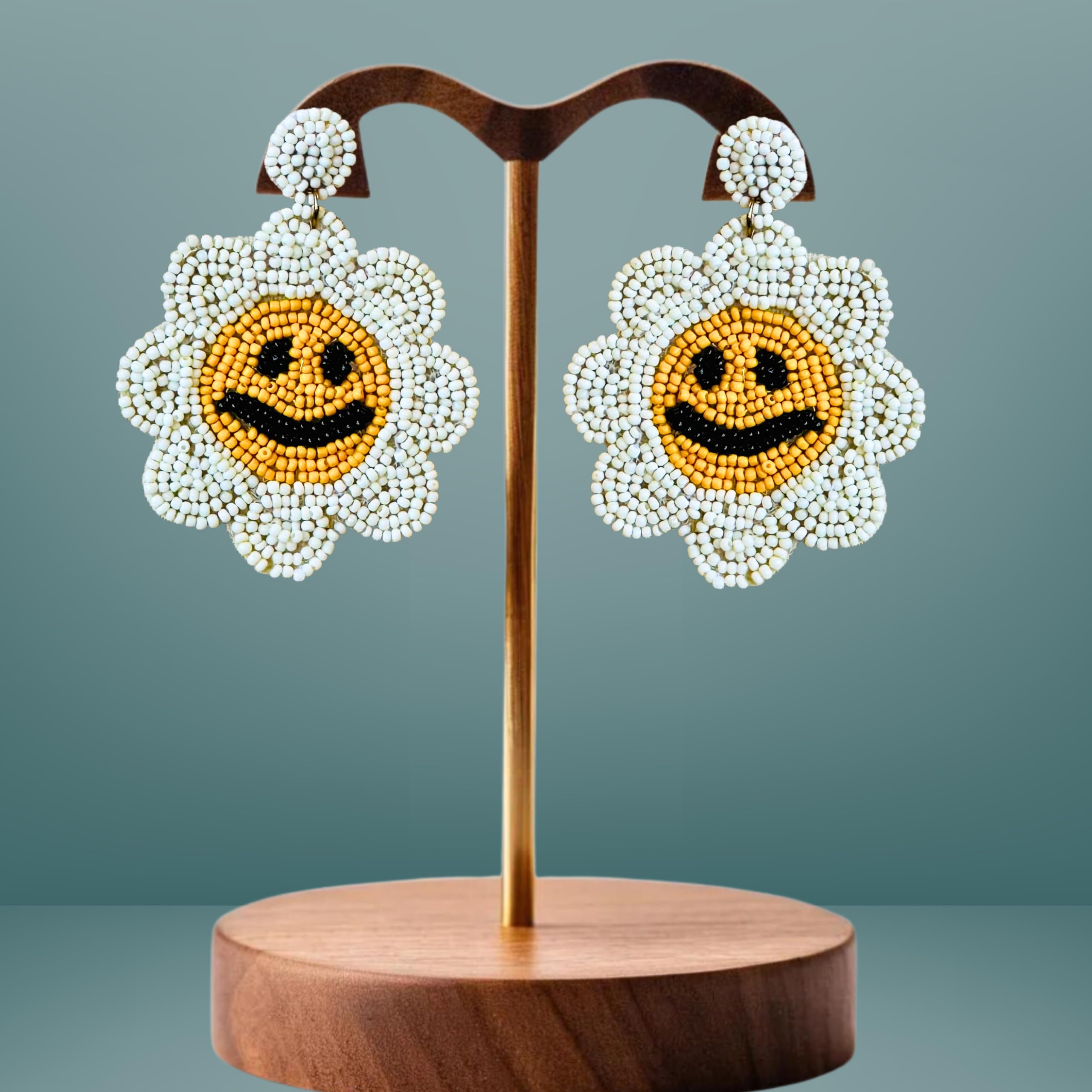Keep Smiling Beaded Earring