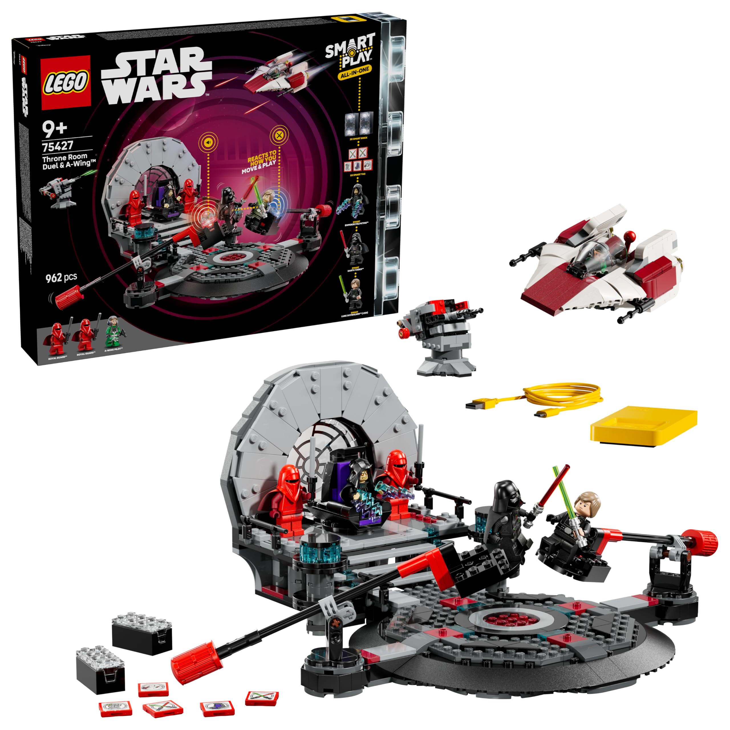 Lego Smart Play 75427 Star Wars: Throne Room Duel & A-Wing Age 9+ 962Pcs