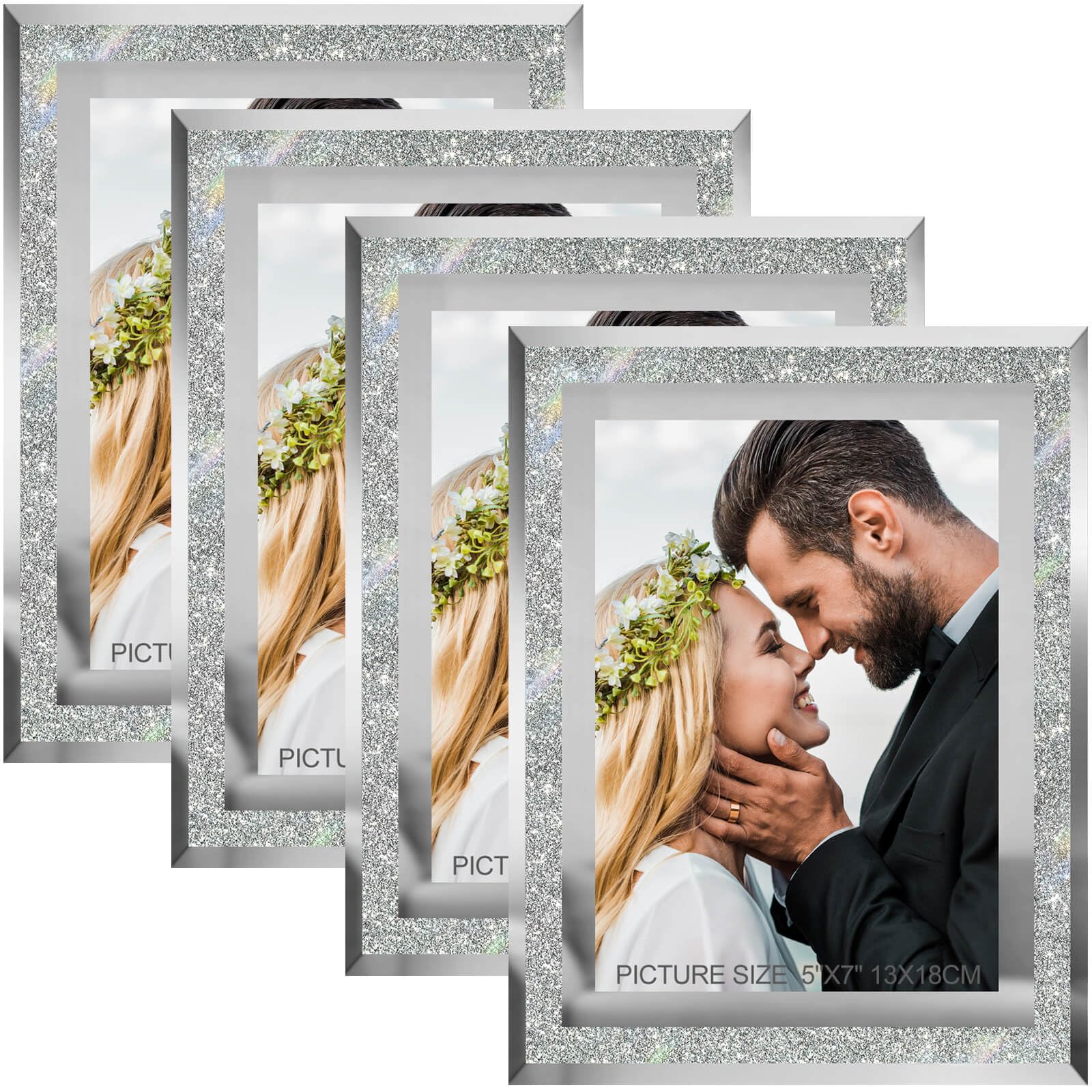 Rammer.カラス.希少.ハンドメイド.激安.silver.シルバー Amazon.com - HIKWADERY 5x7 Picture Frames Silver - Set of 4
