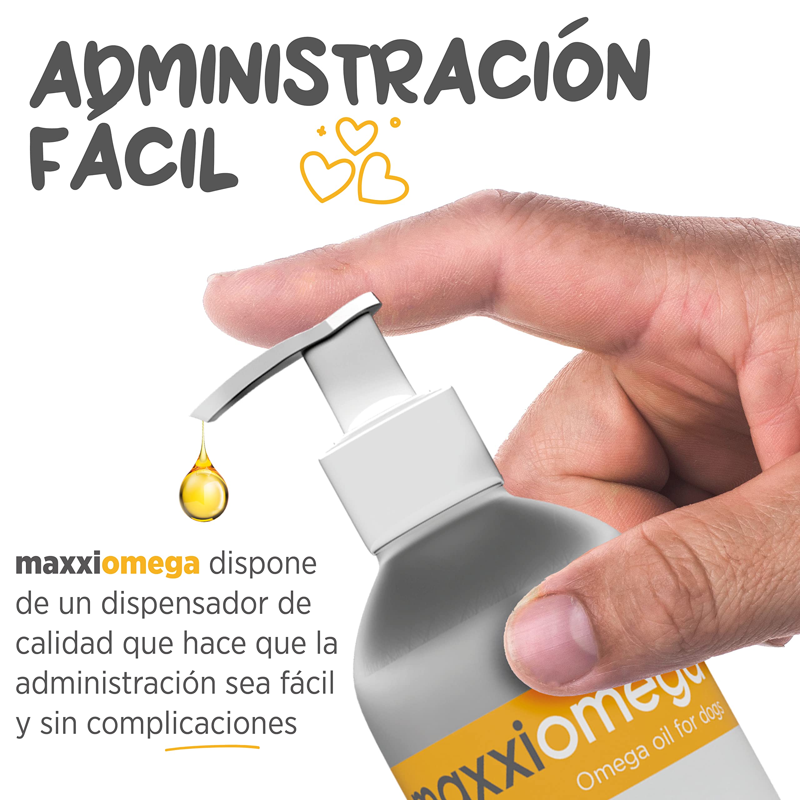 maxxipaws maxxiomega Suplemento de Aceite Omega 3, 6 y 9 para Perros - Soporte para Piel y Pelaje, 296ml