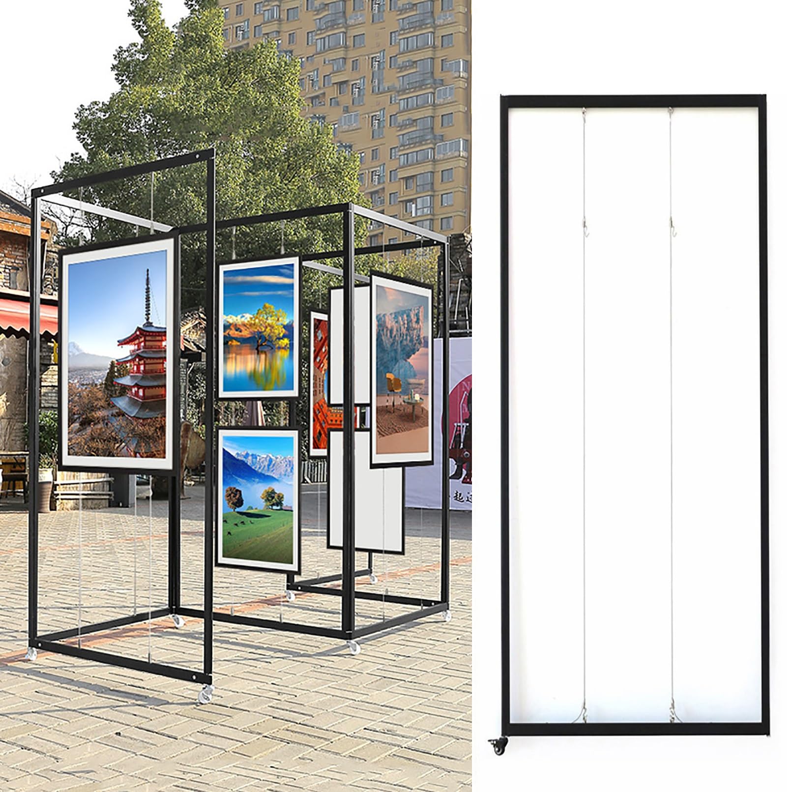 Chevalet publicitaire 60x150 cm pour exposition d'art et galerie
