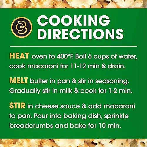 Miniatura 7 de Cracker Barrel Cena de queso y macarrones horneados en horno de cheddar blanco afilado bolsa de 123 onzas