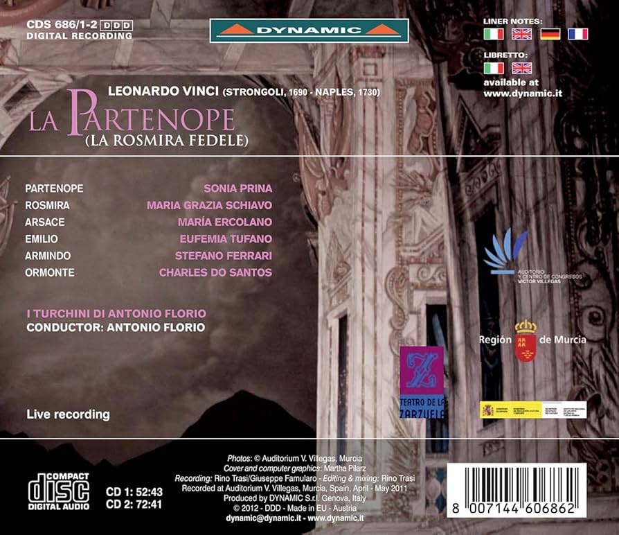 (未使用･未開封品)　Vinci: La Partenope - La Rosmira fedele [DVD] [Import] 60wa65s Leonardo Vinci (1690-1730) - La Partenope (La Rosmira Fedele