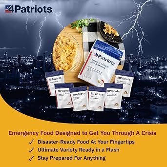 4Patriots Emergency Starter Food Kit: Supply Designed to Last 25 Years 88 Servings