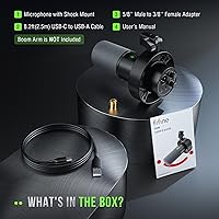 Vista 9 de FIFINE Micrófono Dinámico, XLR/USB Micrófono de PC para Grabación de Podcast para Transmisión de Locución Vocal, Micrófono de Metal de Estudio