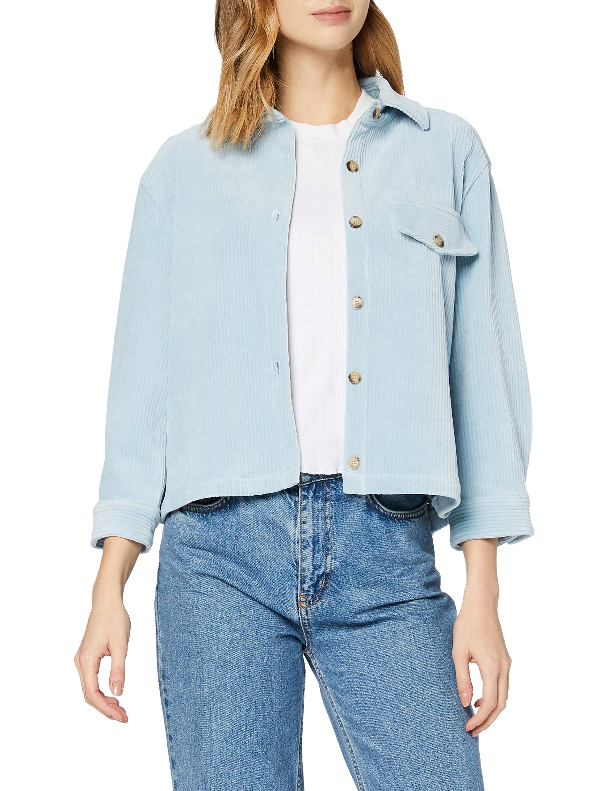 SPARKZ COPENHAGEN Lourdes Corduroy Shirt, Powder Blue, XL