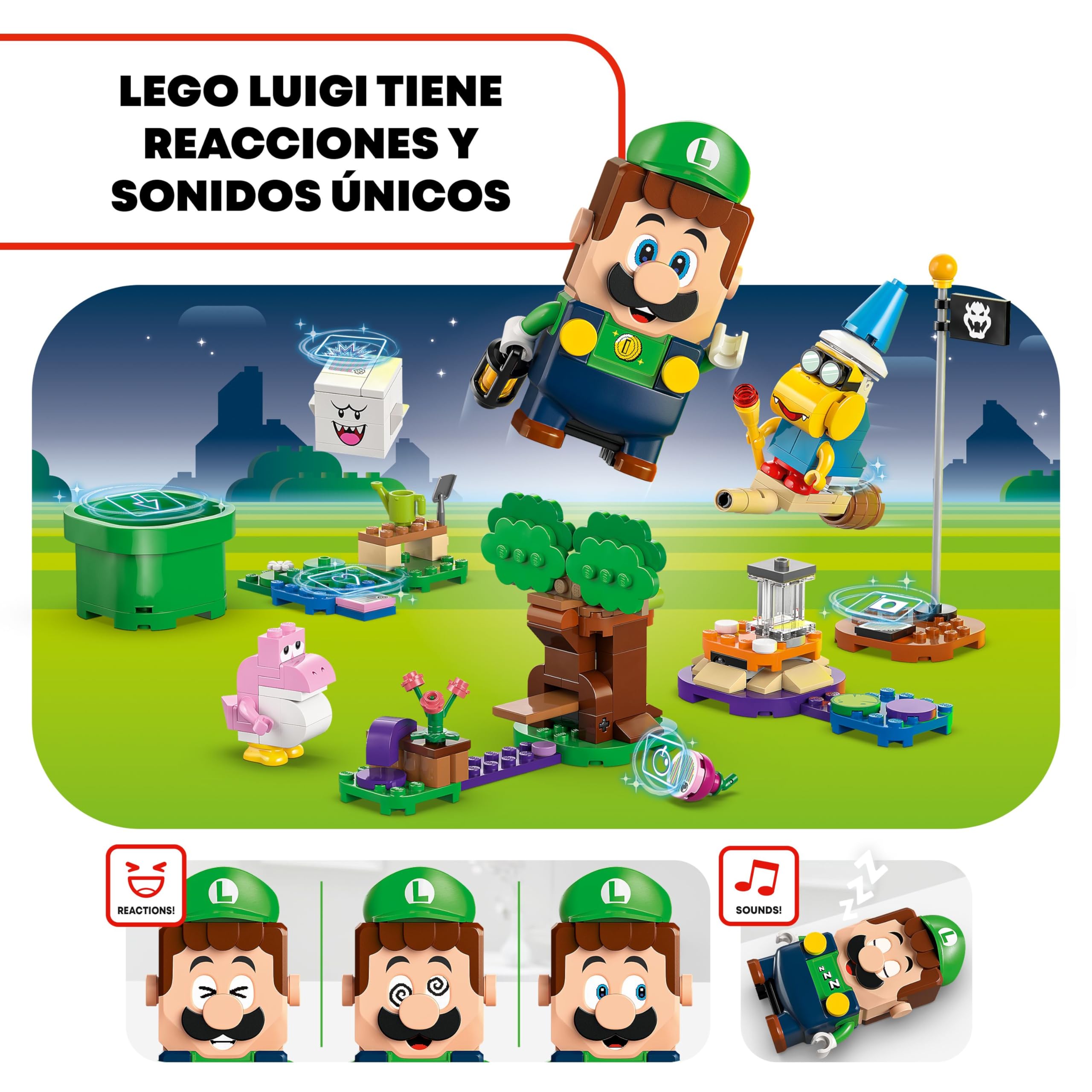 LEGO Super Mario Aventuras Interactivas con LEGO Luigi Juguete de Construcción del Videojuego, Regalo Gamer de Nintendo para Niños y Niñas de 6 Años o Más, Figura de Bebé Yoshi Rosa 71440