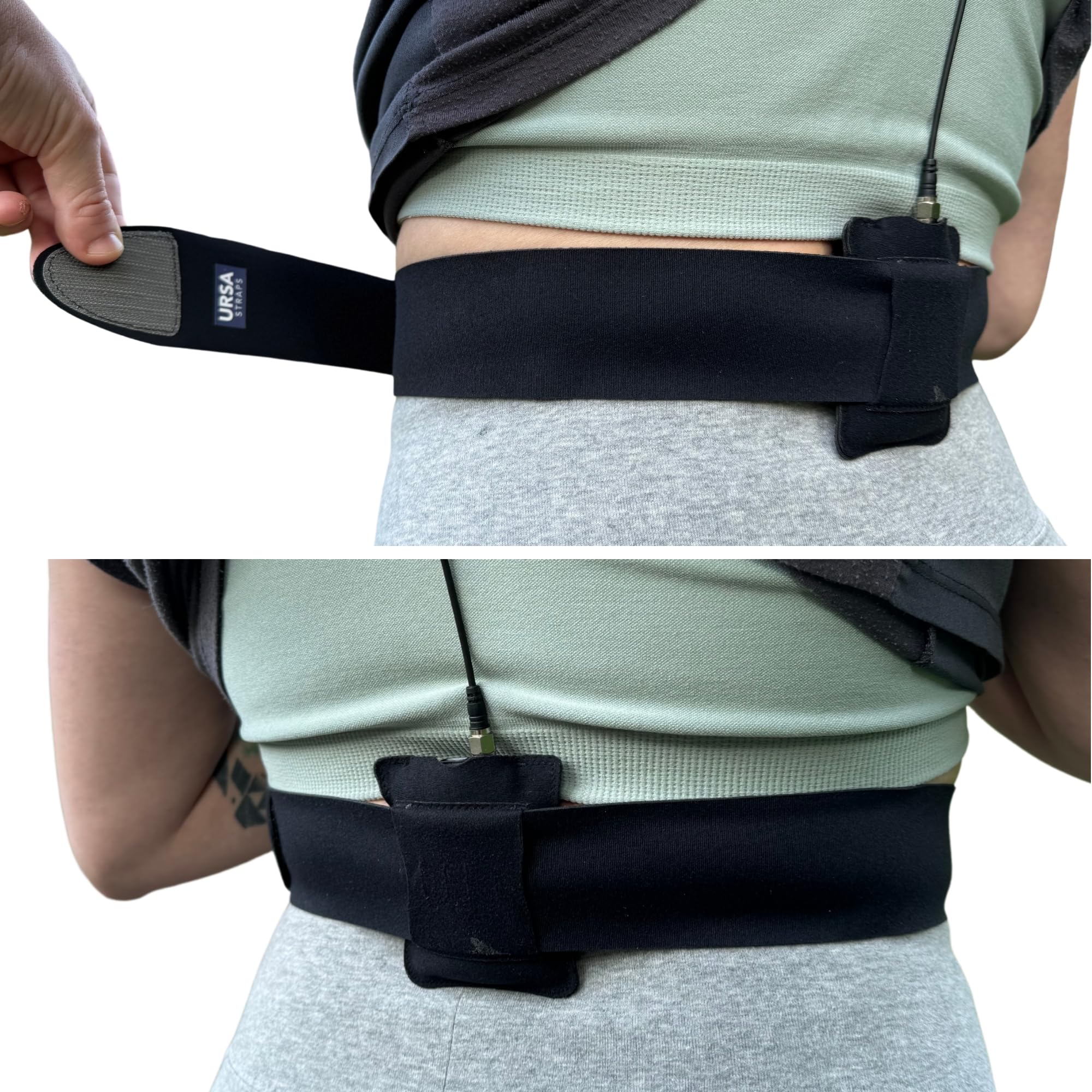 URSA Belt - Correa de cintura ajustable y cómoda para transmisores inalámbricos - Bolsa no incluida, Black, Up to 115cm (45.3 inches) in length