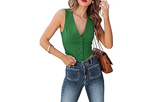 Women&#39;s Green Vest: Refined Grace and Professional Style