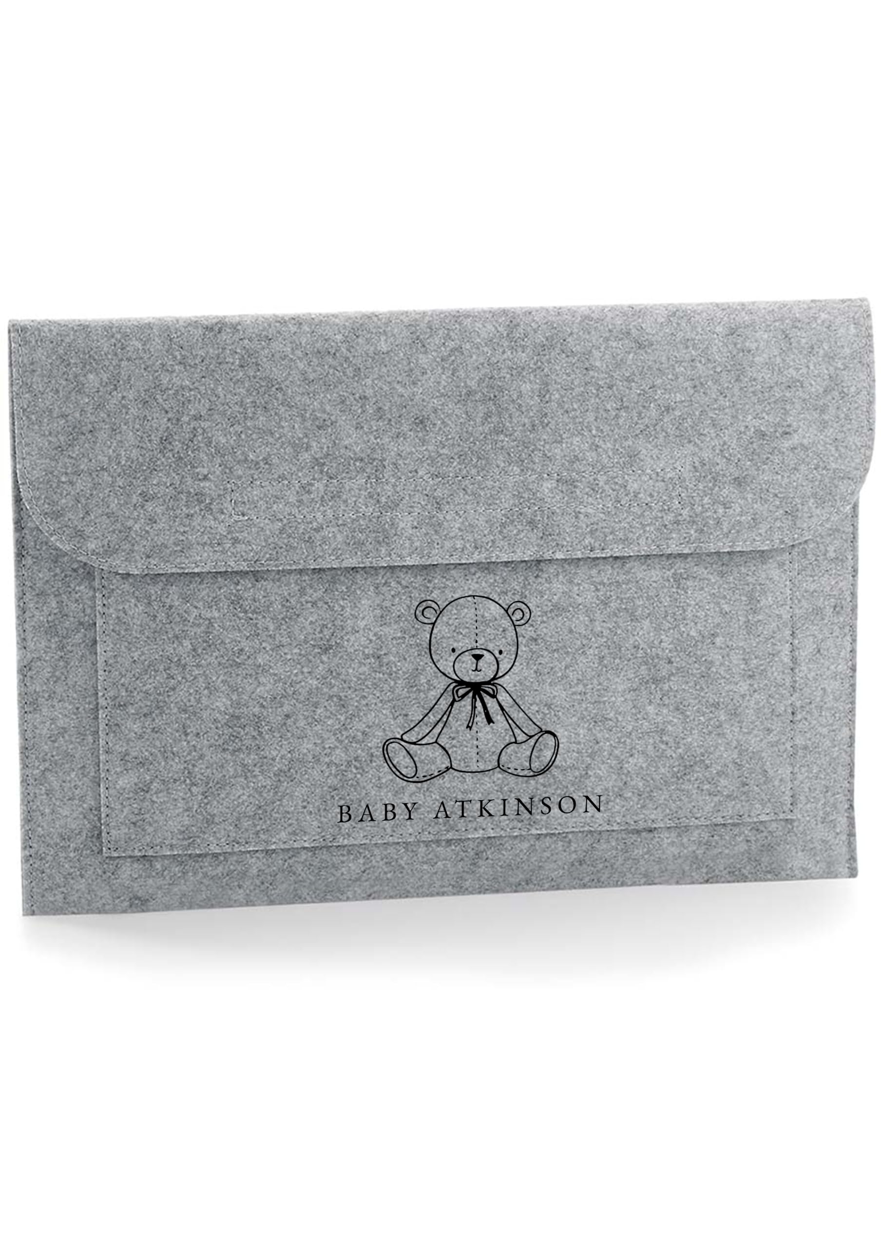 Personalised Maternity Notes Folder baby journey document folder pregnancy notes new baby IVF journey paper file grey Teddy