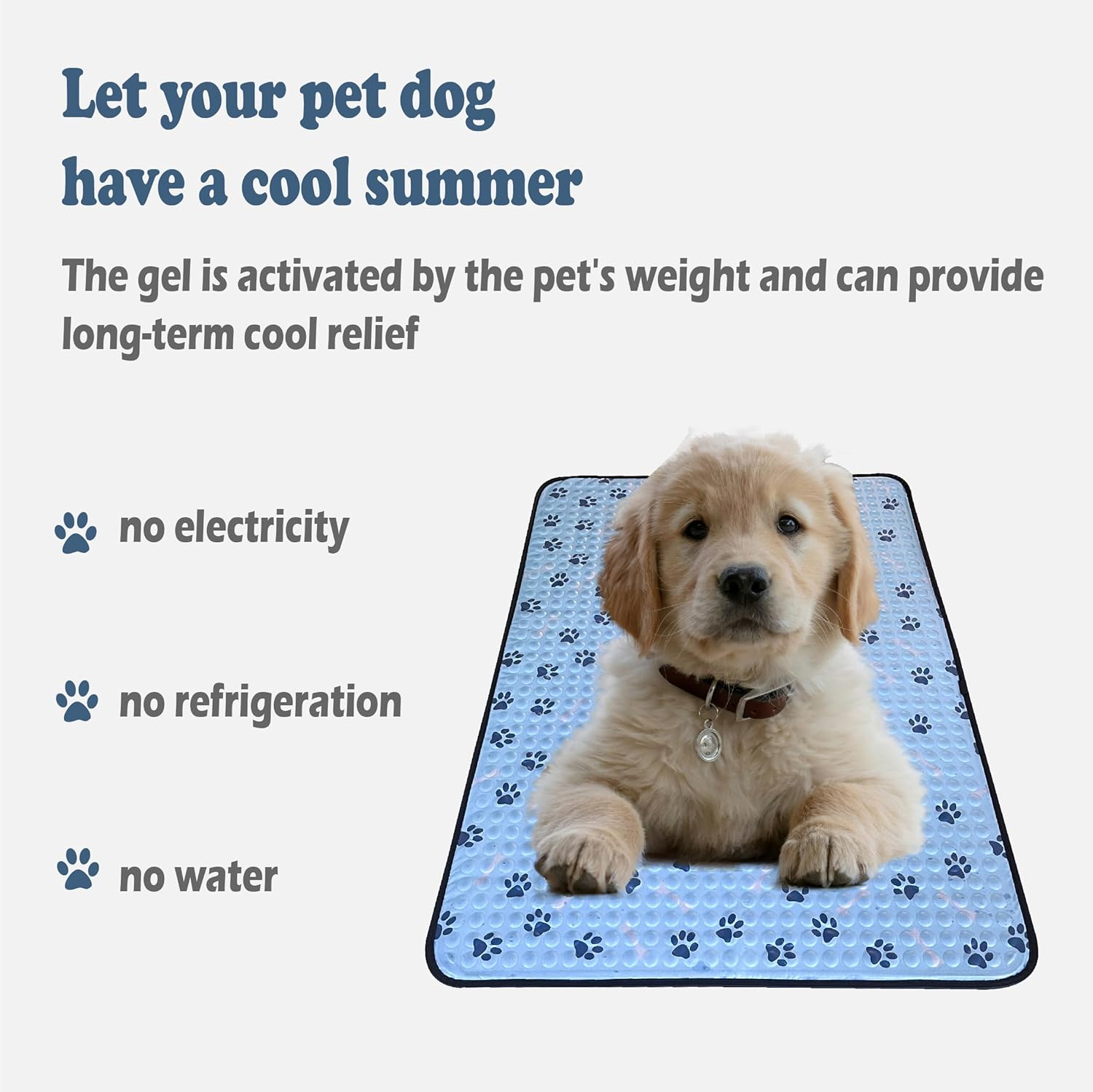 review Dog Cooling Mat,Cool Pet Pad for Crate,Bed,Kennel,Non-Toxic Gel, No Water or Electricity Needed for Summer Dog Blanket,Pet Accessories (Medium)