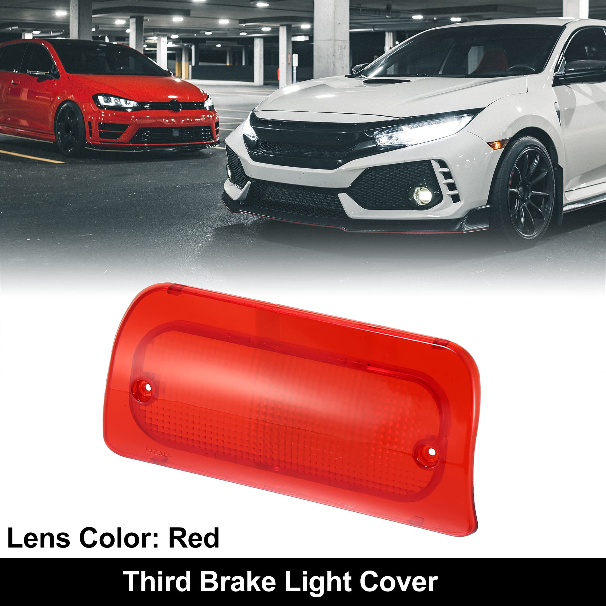 X AUTOHAUX Third Brake Light Lens Cover Red Mount Stop Lamp for Chevrolet S10 1994-2004 for GMC Sonoma 1994-2004 Regular Cab or Crew Cab Only 16520296