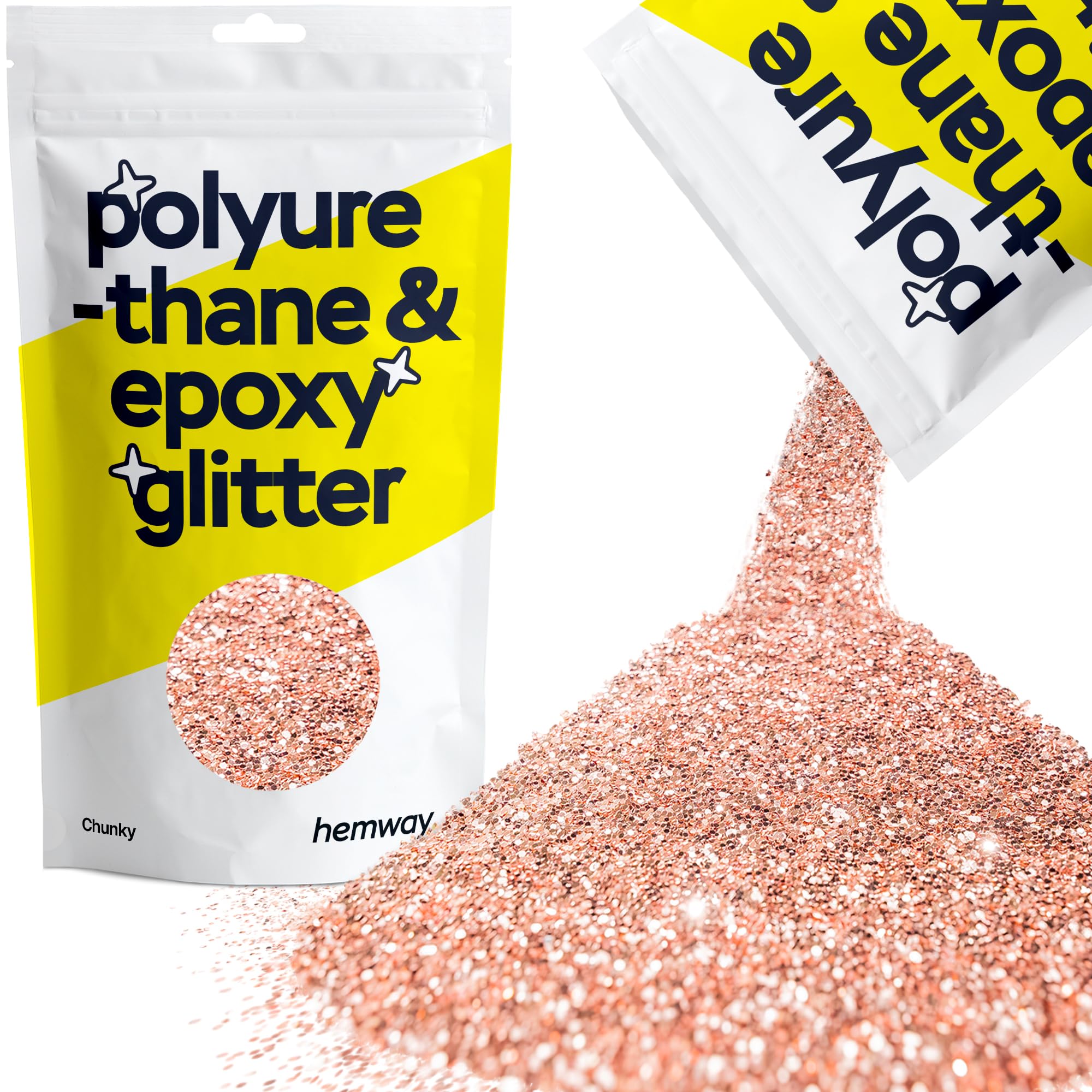 Hemway Resin Glitter Bronze Brown 100g Super Chunky | Polyurethane & Epoxy Glitter for Resin Crafts, Tumblers, Coasters, Floor & Table Art — view 89