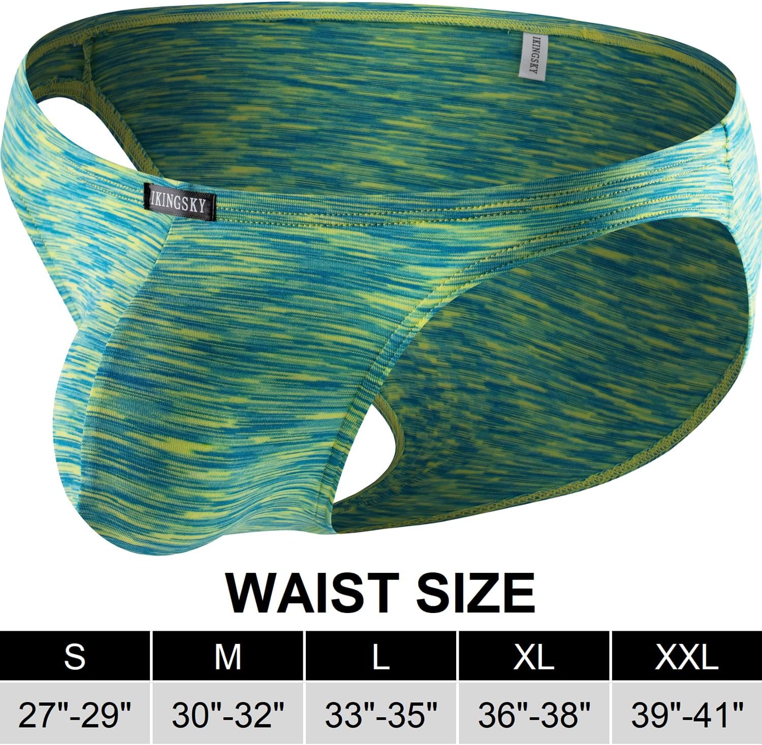 iKingsky Men's Quick-dryl Briefs with Big Pouch Colorful Bulge Bikini Underwear Low Rise Sporty Under Panties for Men - Image 7
