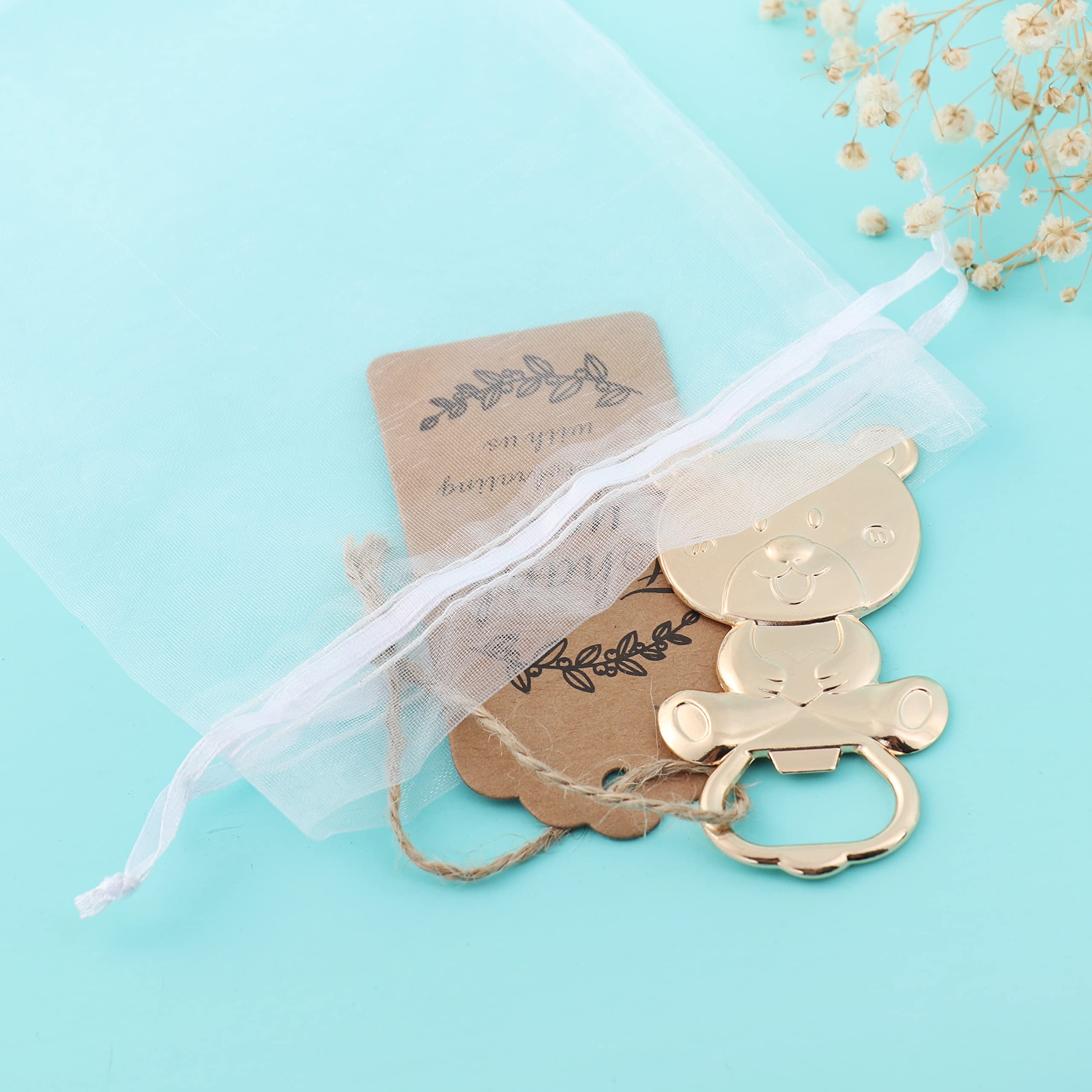 40 Stück Baby-Flaschenöffner Babyparty Party Gastgeschenk Öffner Niedlich Baby Flaschenöffner Babyparty Souvenirs Geschenke für Gäste Hochzeit Gastgeschenk Kinder Geburtstag Party Dekor (Bärenstil)