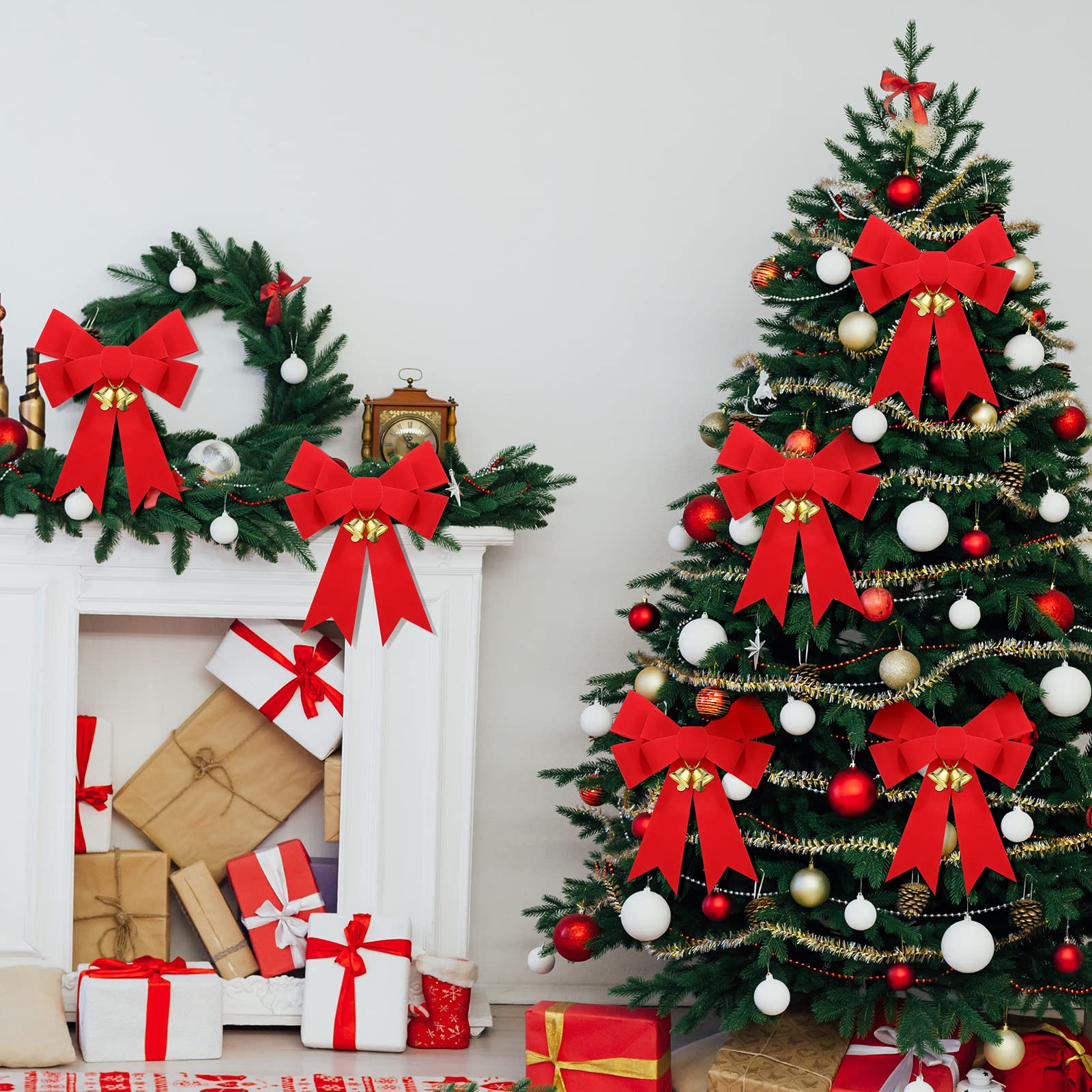 Rote Schleifen Weihnachten, 2 Stück Weihnachtsbaum Produktbild-Vorschau 7
