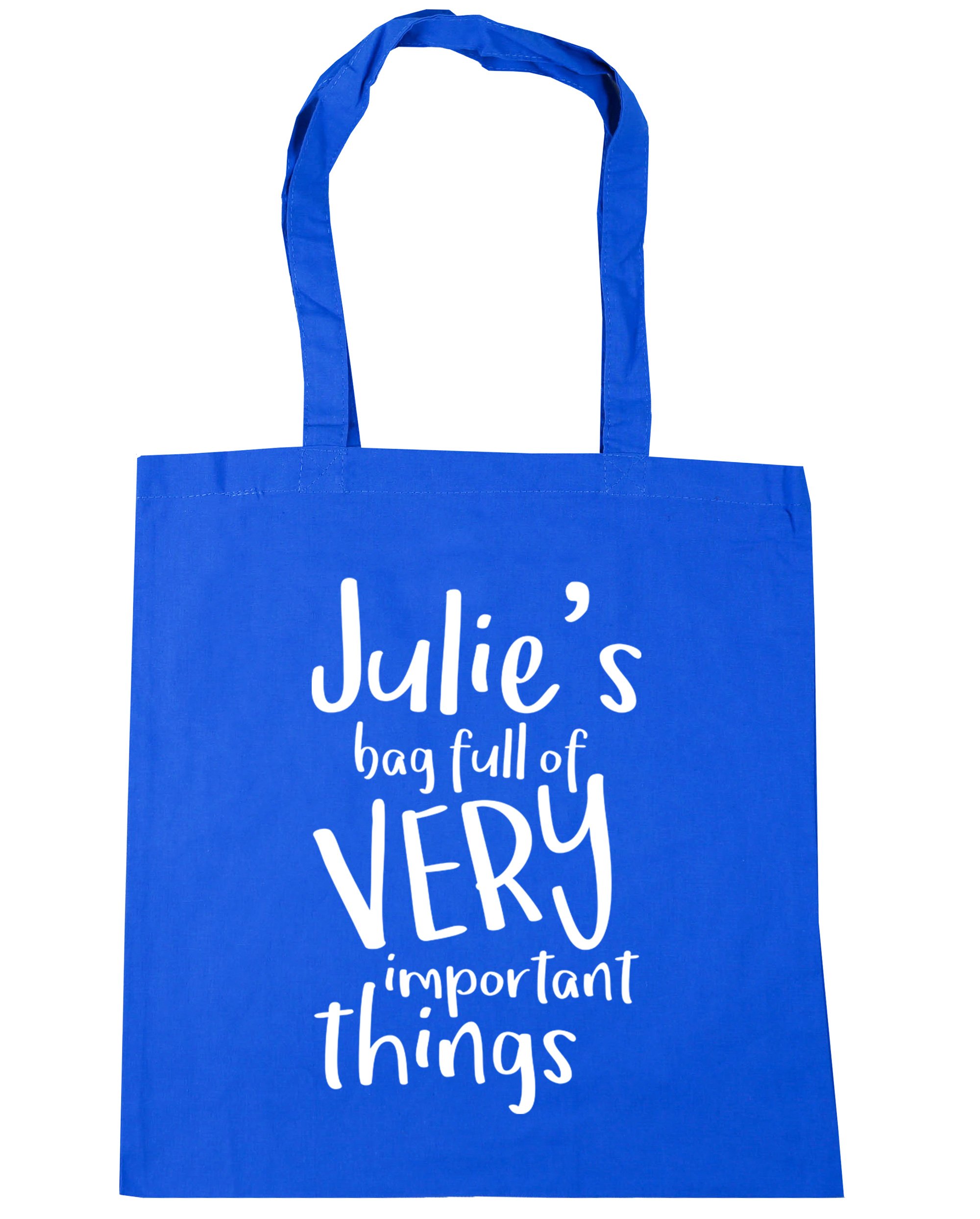Hippowarehouse PERSONALISED (Insert Custom Name Here) Bag Full of Very Important Things Tote Shopping Gym Beach Bag 42cm x38cm, 10 litres