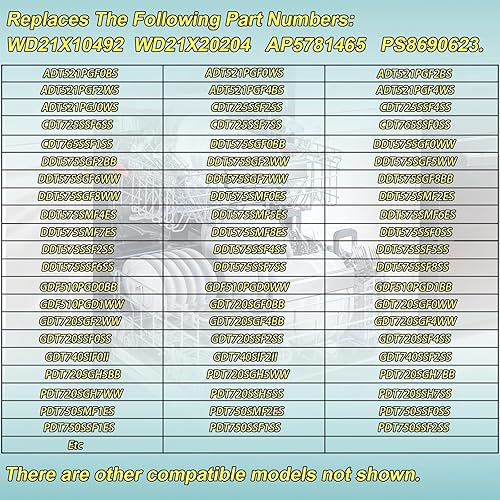 Miniatura 5 de WD21X10519 GE Reemplazo del interruptor de inundación del lavavajillas para GDT GDF Series GE Lavavajillas Electrodoméstico, reemplaza NO.#: