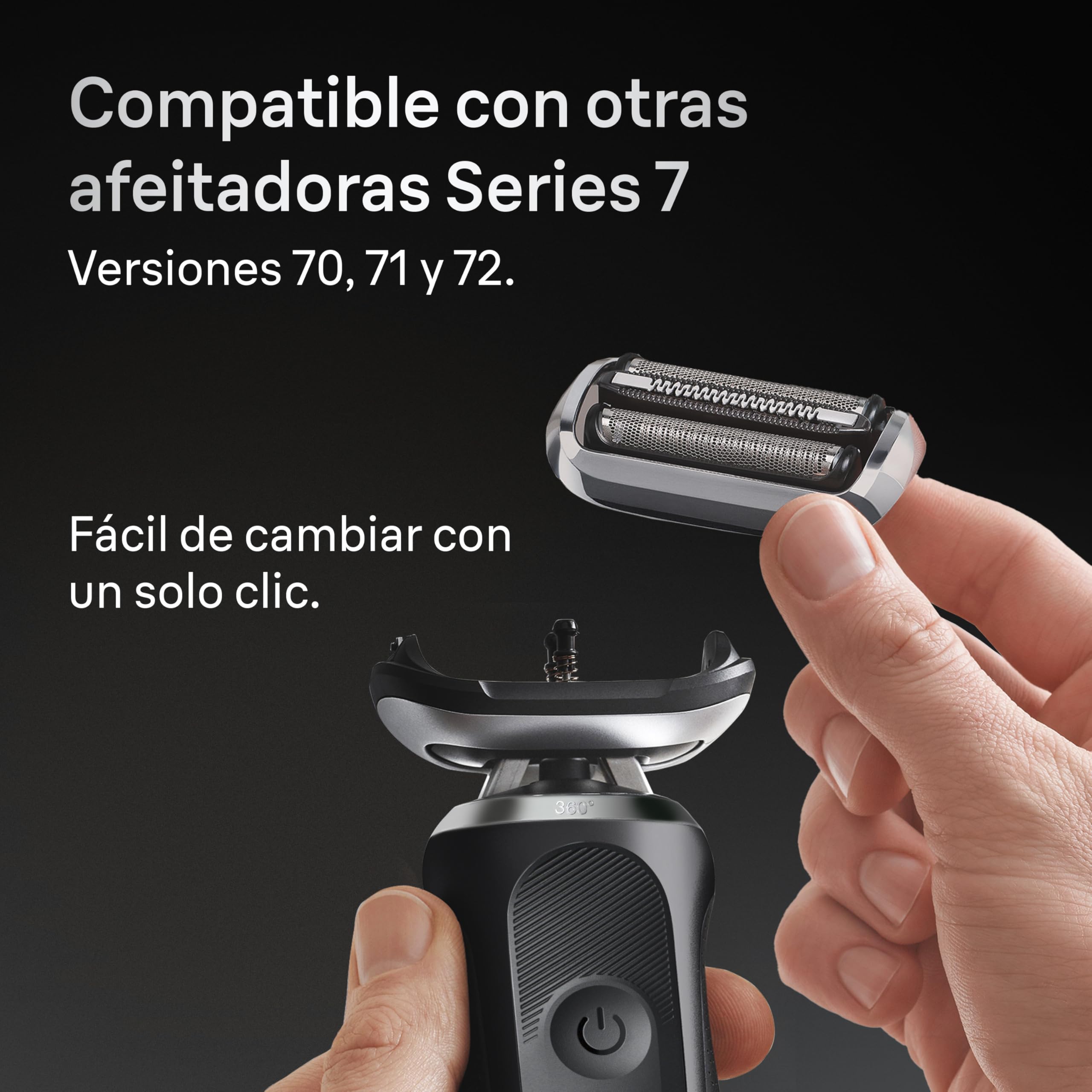 Braun Series 7 Cabezal De Recambio ORIGINAL Para Afeitadora Eléctrica Hombre, Compatible con las Generaciones 70, 71, 72 De Las Máquinas de Afeitar Series 7, Fabricado en Alemania, 74S