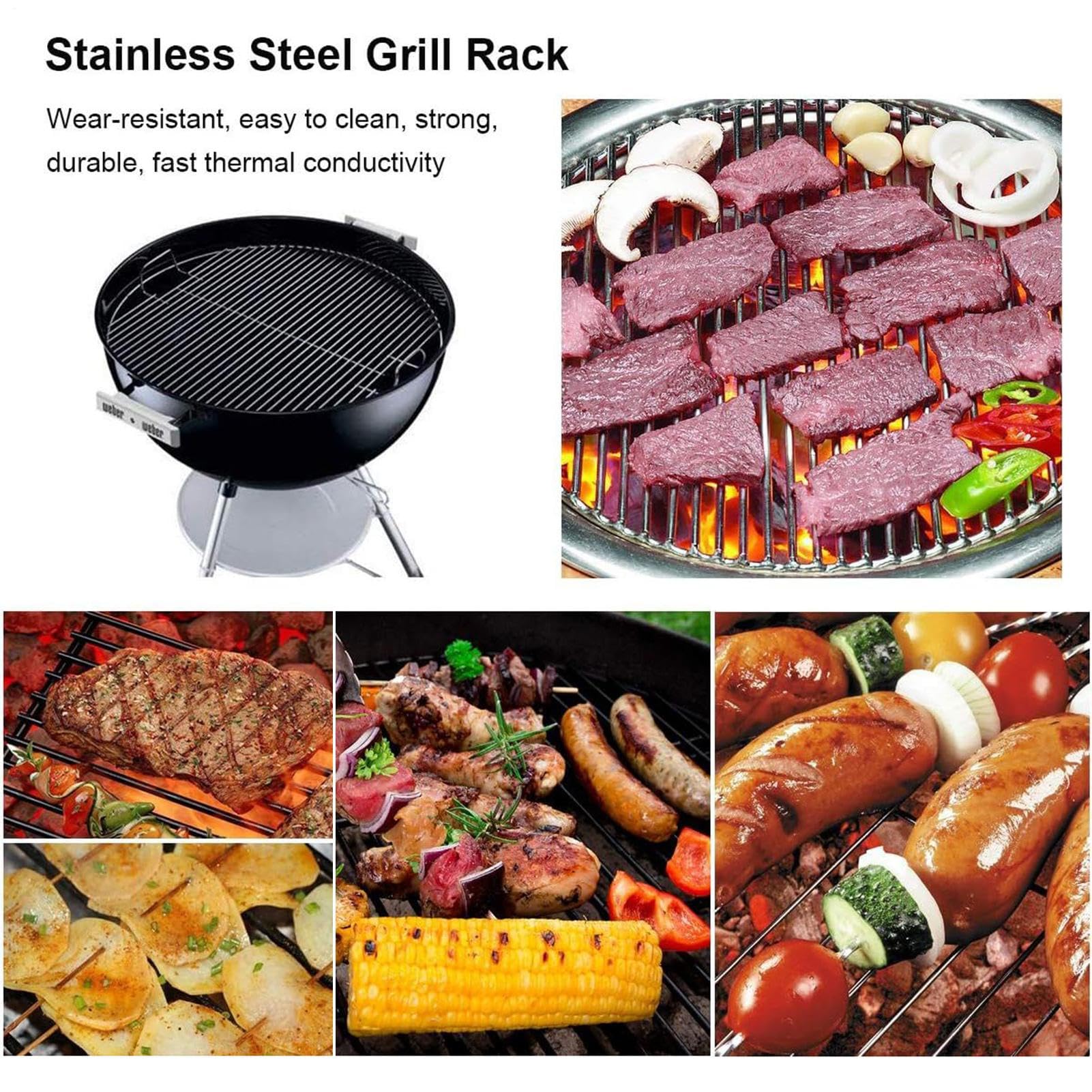 Rejilla Para Barbacoa Y Parrilla Acero Inoxidable Multiusos Rejilla Para | Malla De Alambre Para Barbacoa Y Asado Para Camping, Aire Libre, Jardín, Patio, Terraza, BBQ, Acero Inoxidable