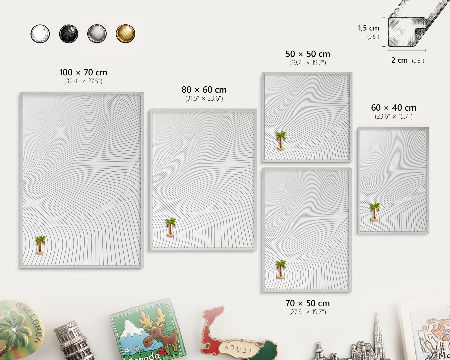 Panel Magnético 60x40 cm | Marco Plateado | Las Líneas Están Rotas. | Montaje Fácil | Pizarra de Pared | Para Restaurante y Bar | Expositor para Menú, Ofertas del Día